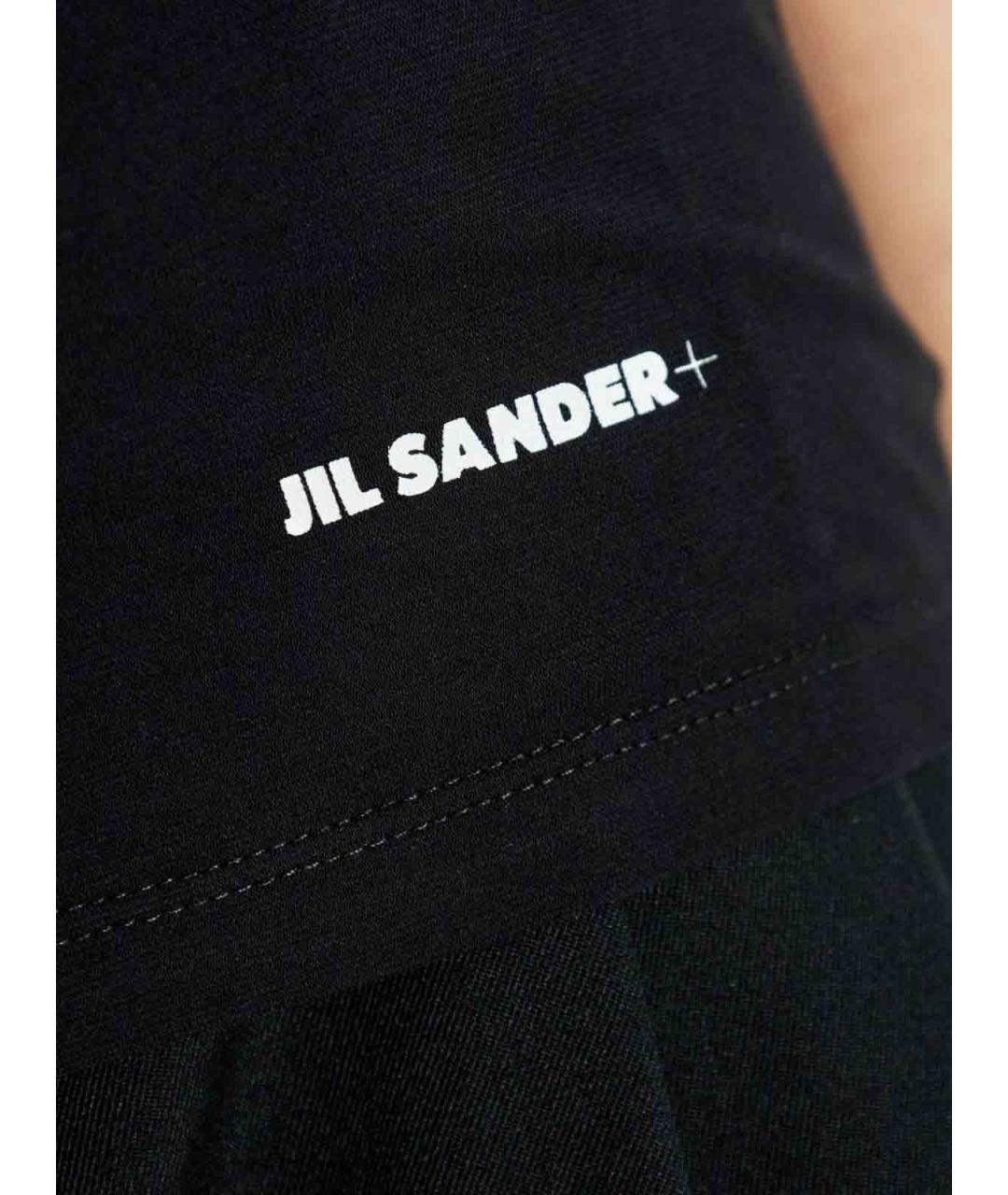 JIL SANDER Черная хлопковая футболка, фото 5