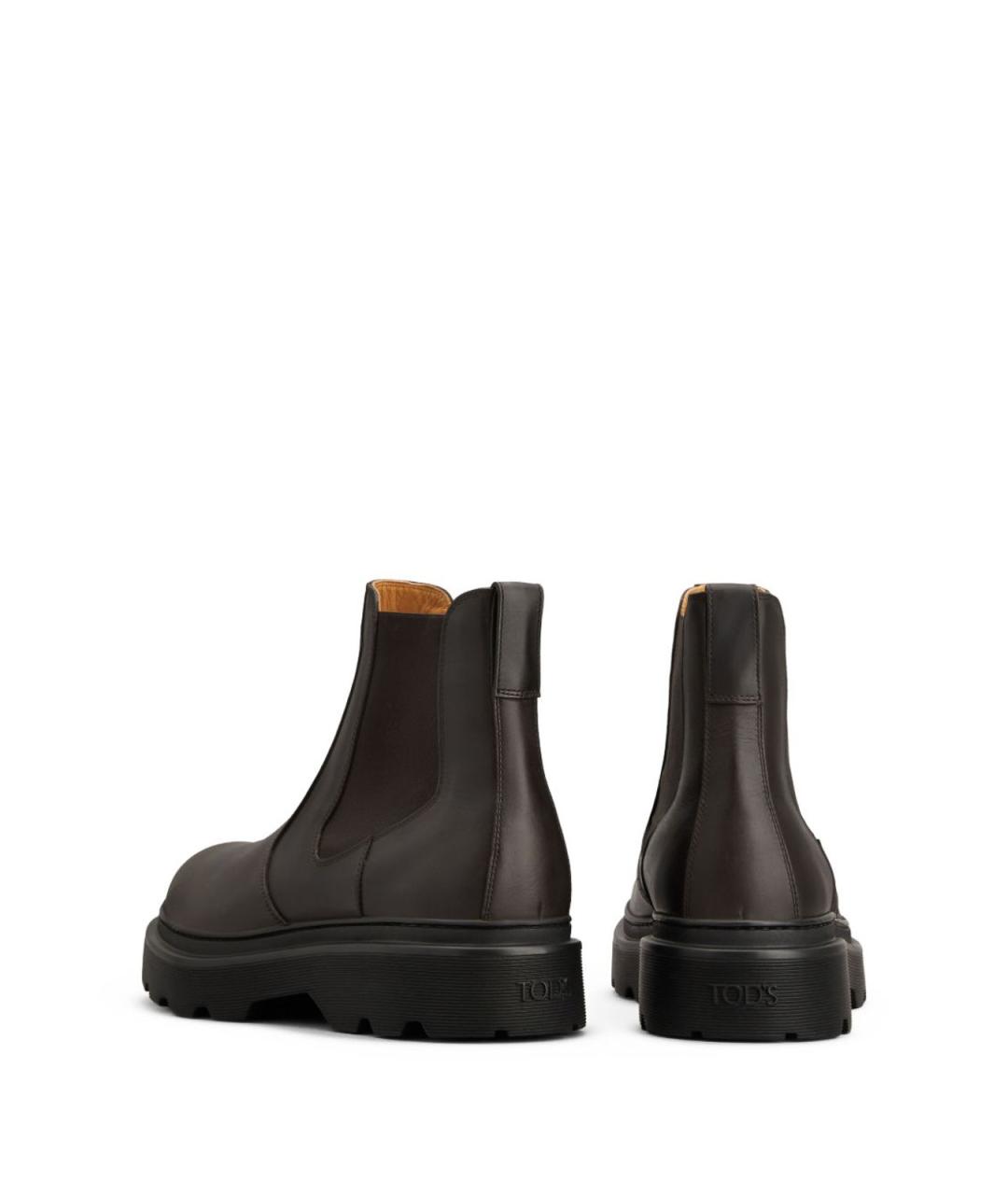 TOD'S Коричневые текстильные высокие ботинки, фото 4