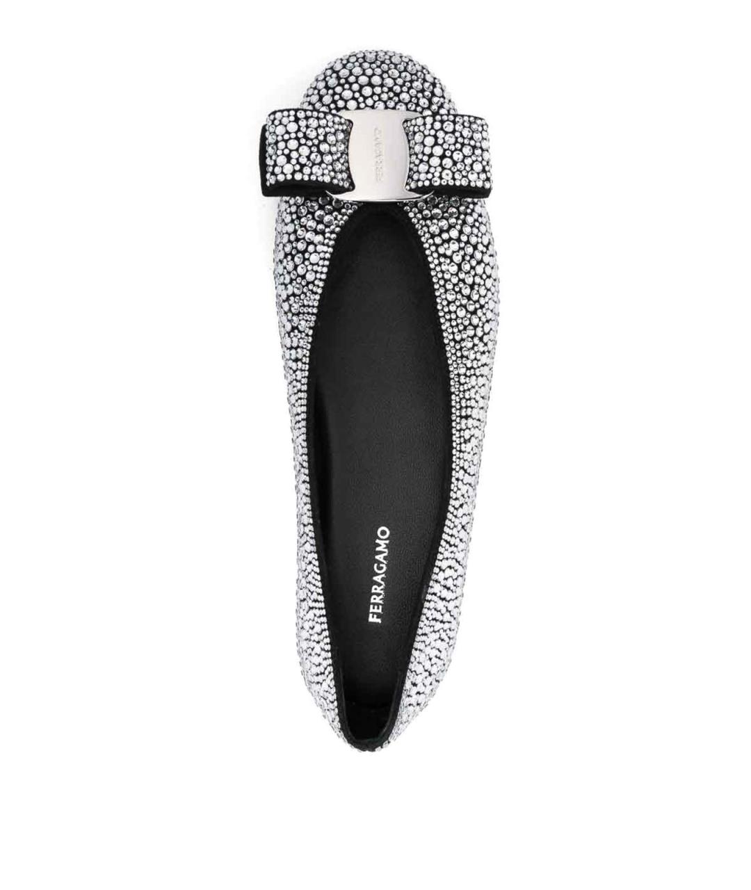 FERRAGAMO Черные кожаные лоферы, фото 4