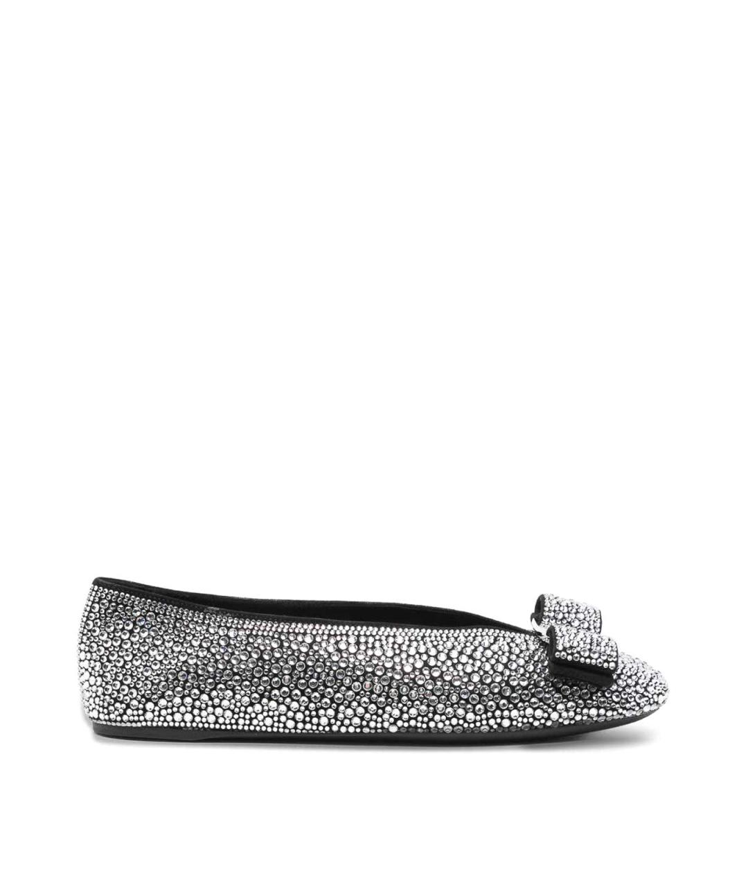 FERRAGAMO Черные кожаные лоферы, фото 1