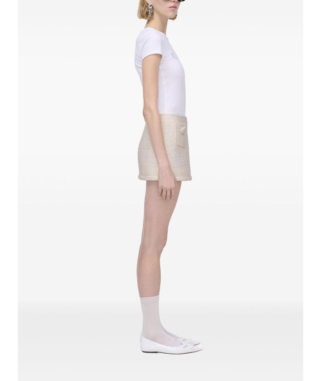 MARC JACOBS Белая полиэстеровая юбка миди, фото 6