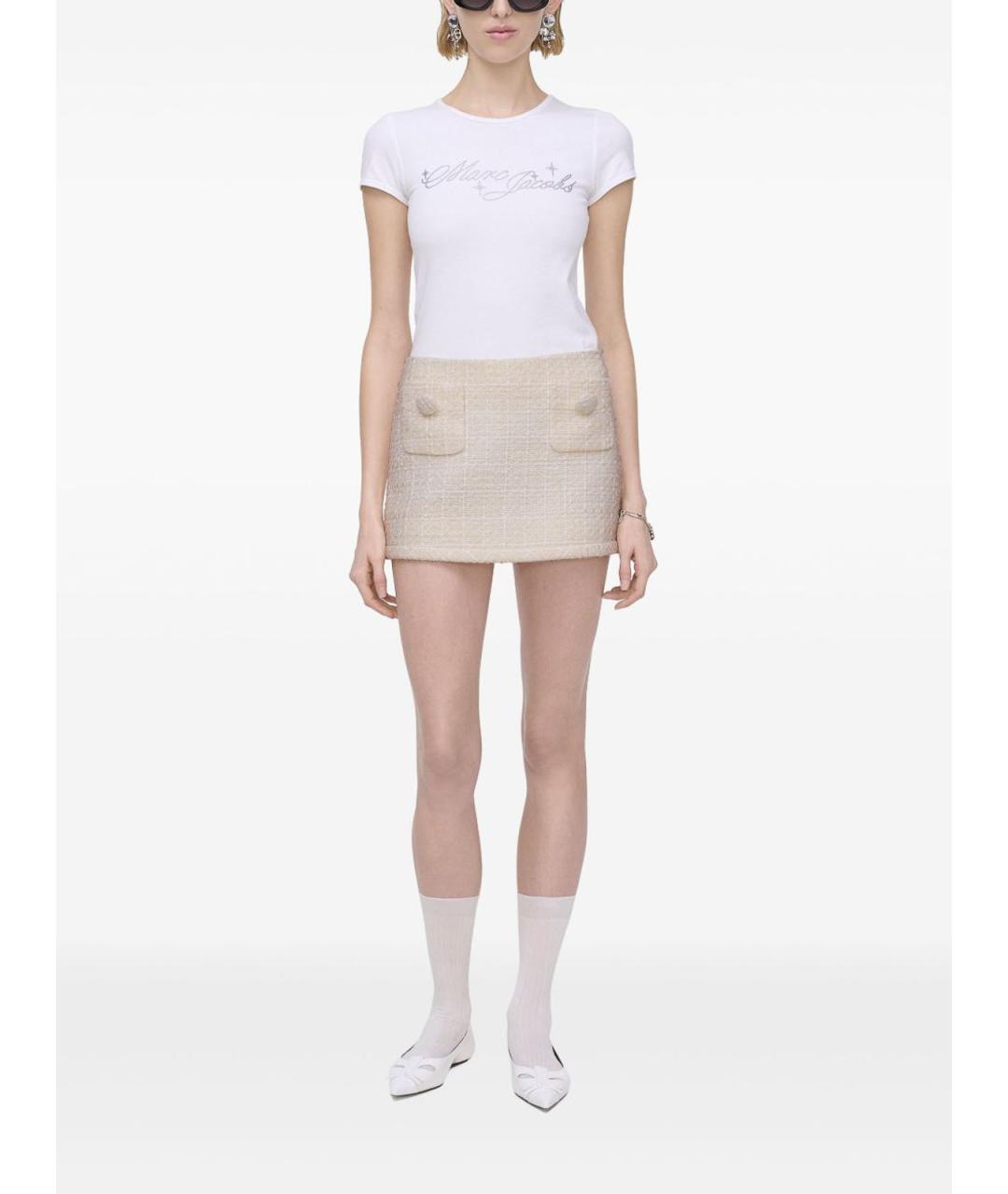 MARC JACOBS Белая полиэстеровая юбка миди, фото 2