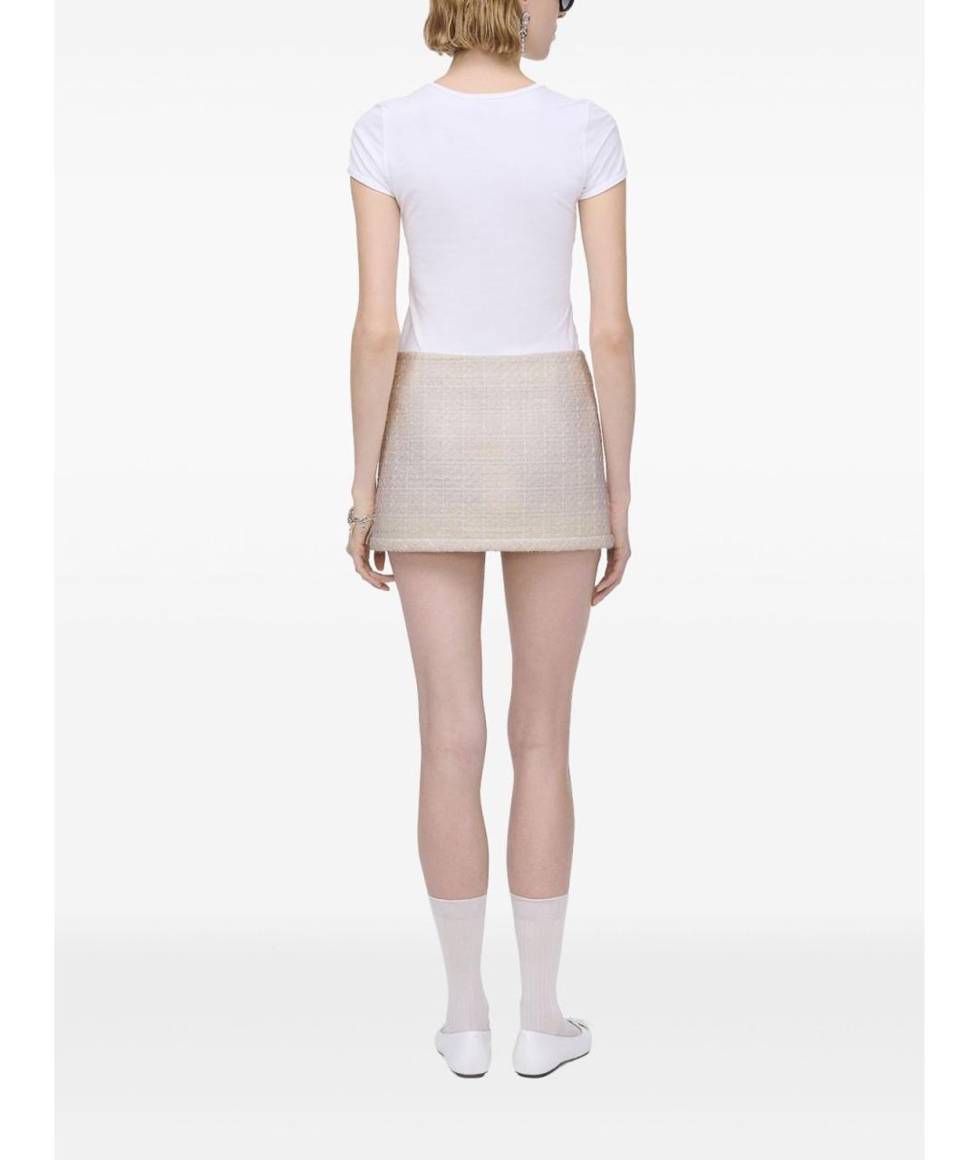MARC JACOBS Белая полиэстеровая юбка миди, фото 3