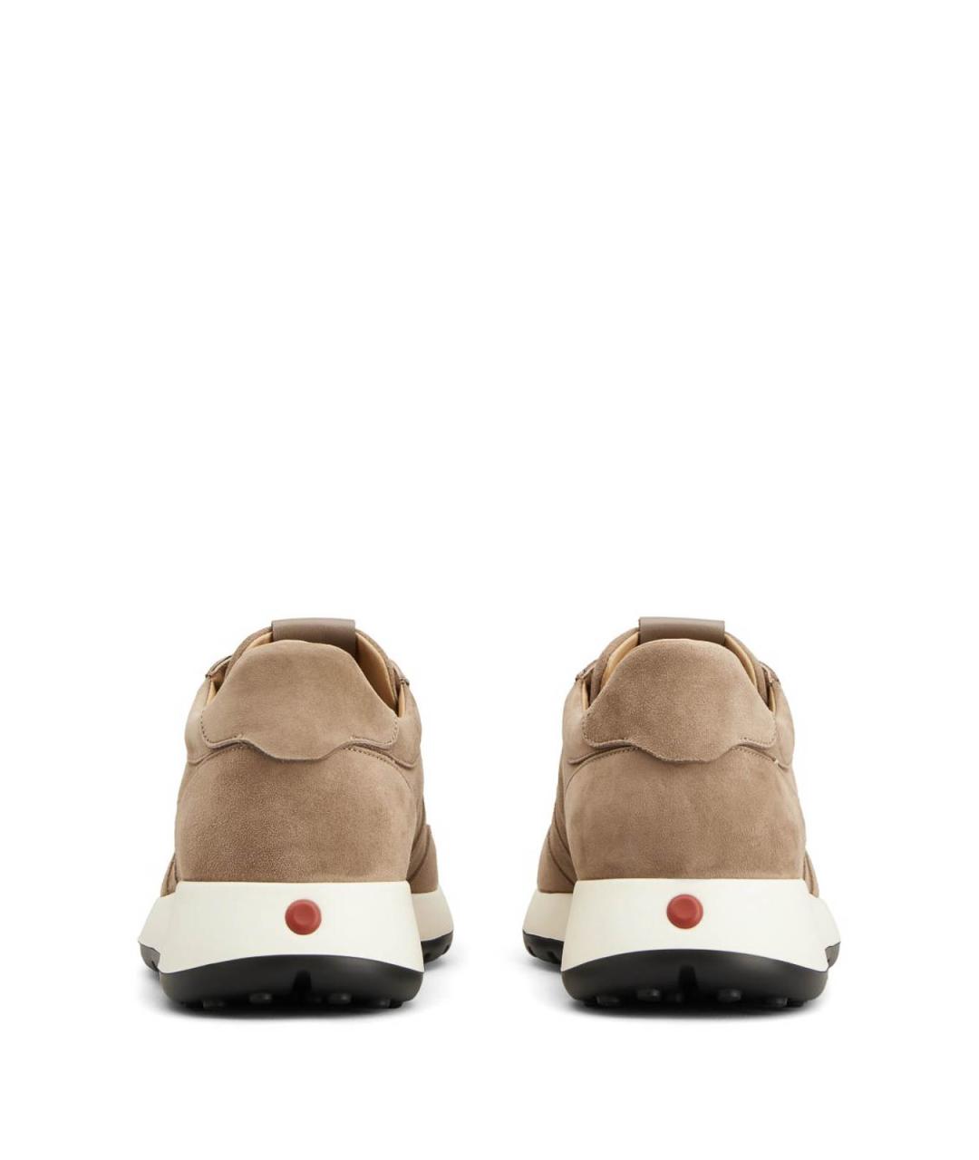 TOD'S Бежевые резиновые низкие кроссовки / кеды, фото 2