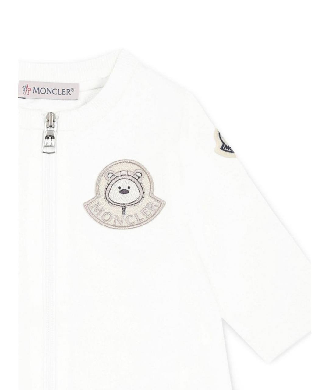 MONCLER Белый хлопковый комбинезон, фото 3