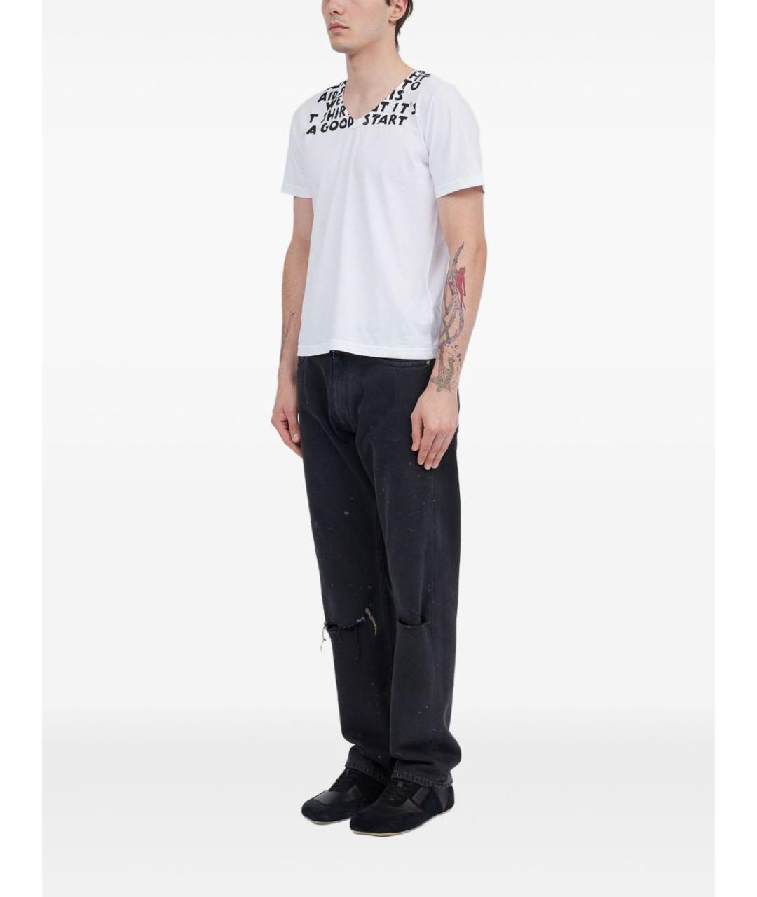 MM6 MAISON MARGIELA Белая хлопковая футболка, фото 2