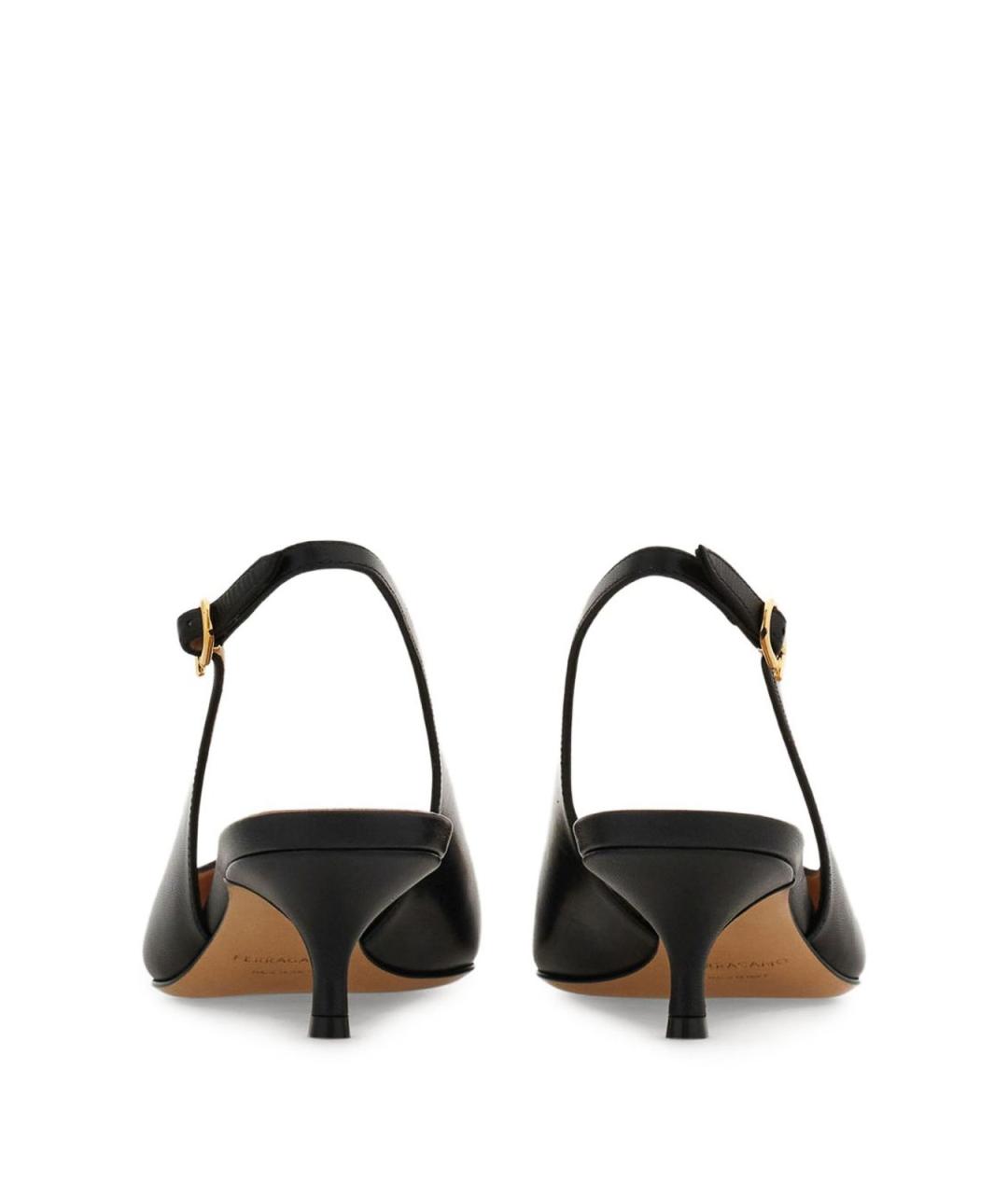 FERRAGAMO Черные кожаные туфли, фото 4