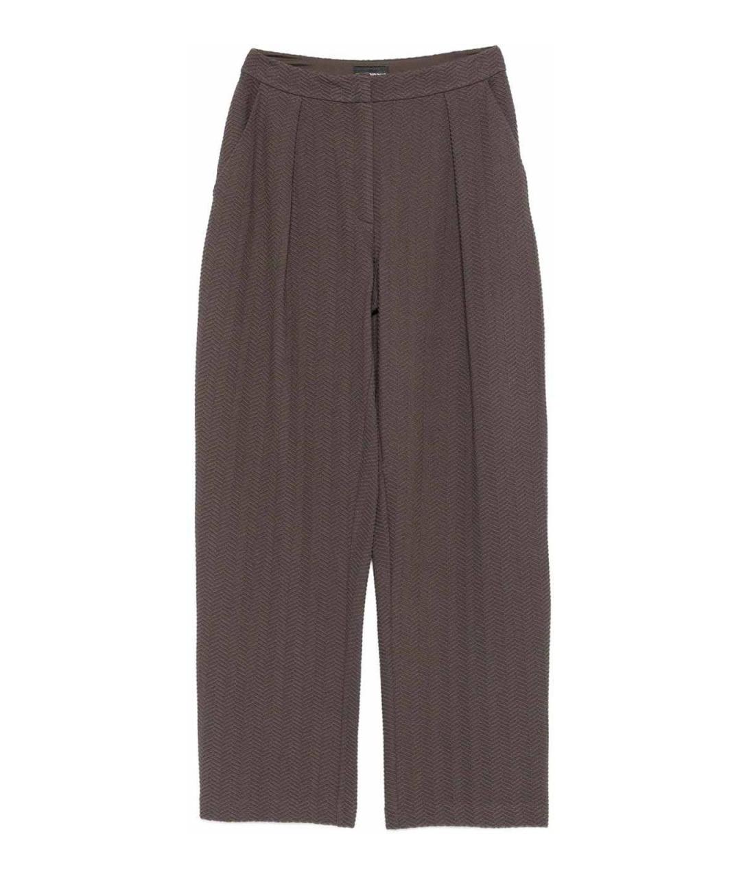 EMPORIO ARMANI Коричневые брюки широкие, фото 1
