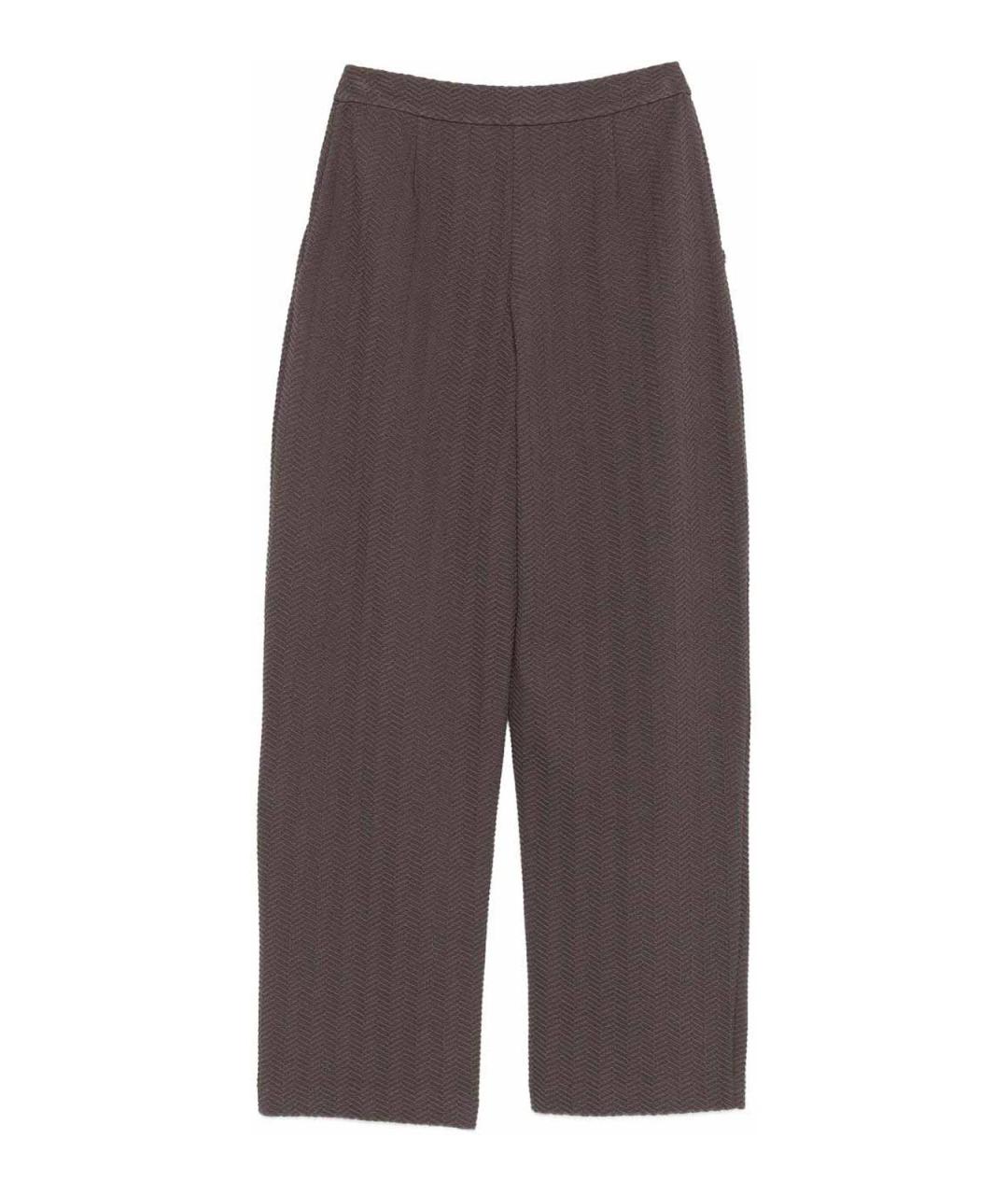 EMPORIO ARMANI Коричневые брюки широкие, фото 2