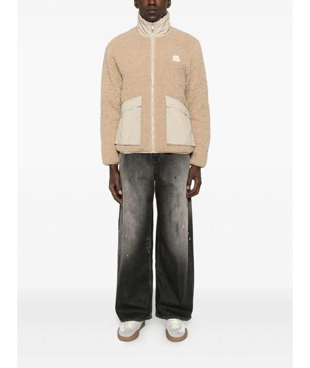 AUTRY Бежевая полиэстеровая куртка, фото 5