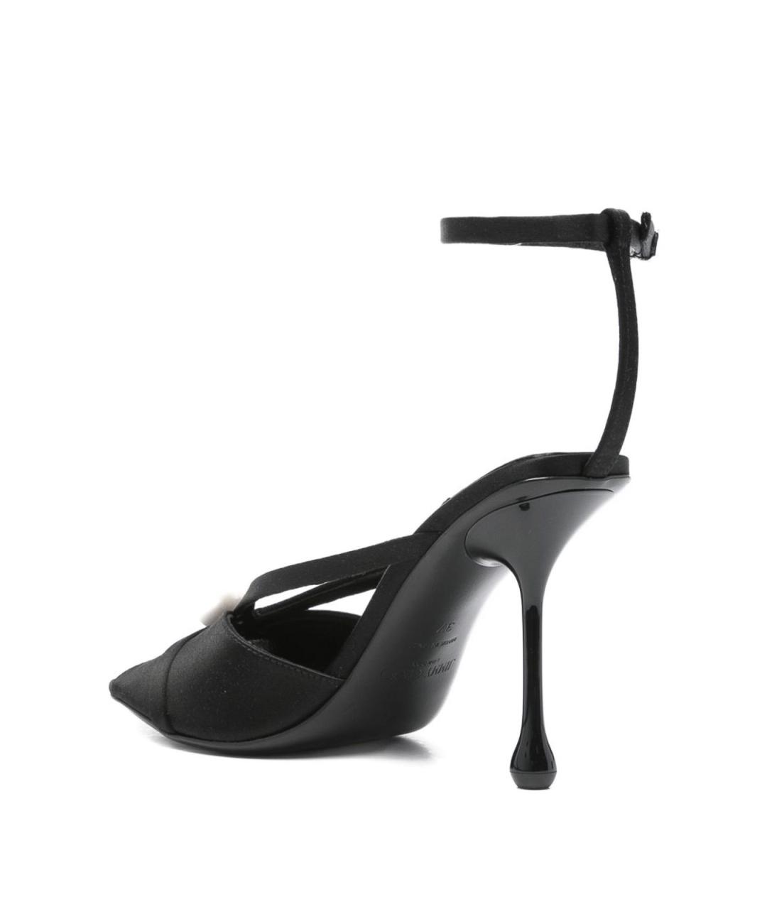 JIMMY CHOO Черные синтетические босоножки, фото 3