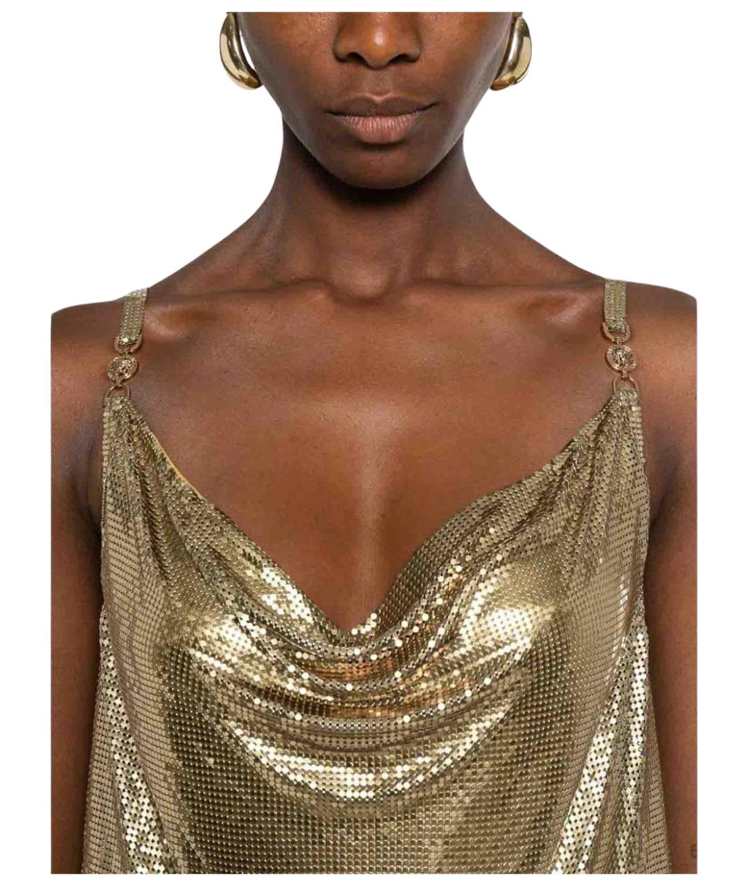 VERSACE Золотое коктейльное платье, фото 4