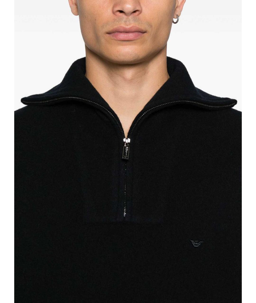 EMPORIO ARMANI Синяя полиамидовая водолазка, фото 4