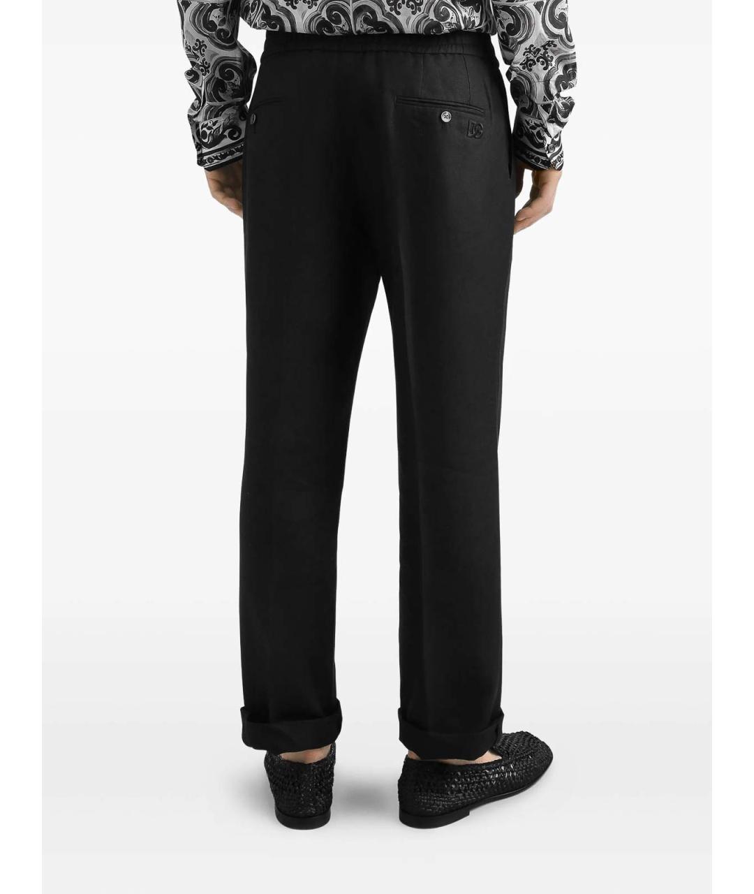 DOLCE&GABBANA Черный льняной спортивный костюм, фото 5