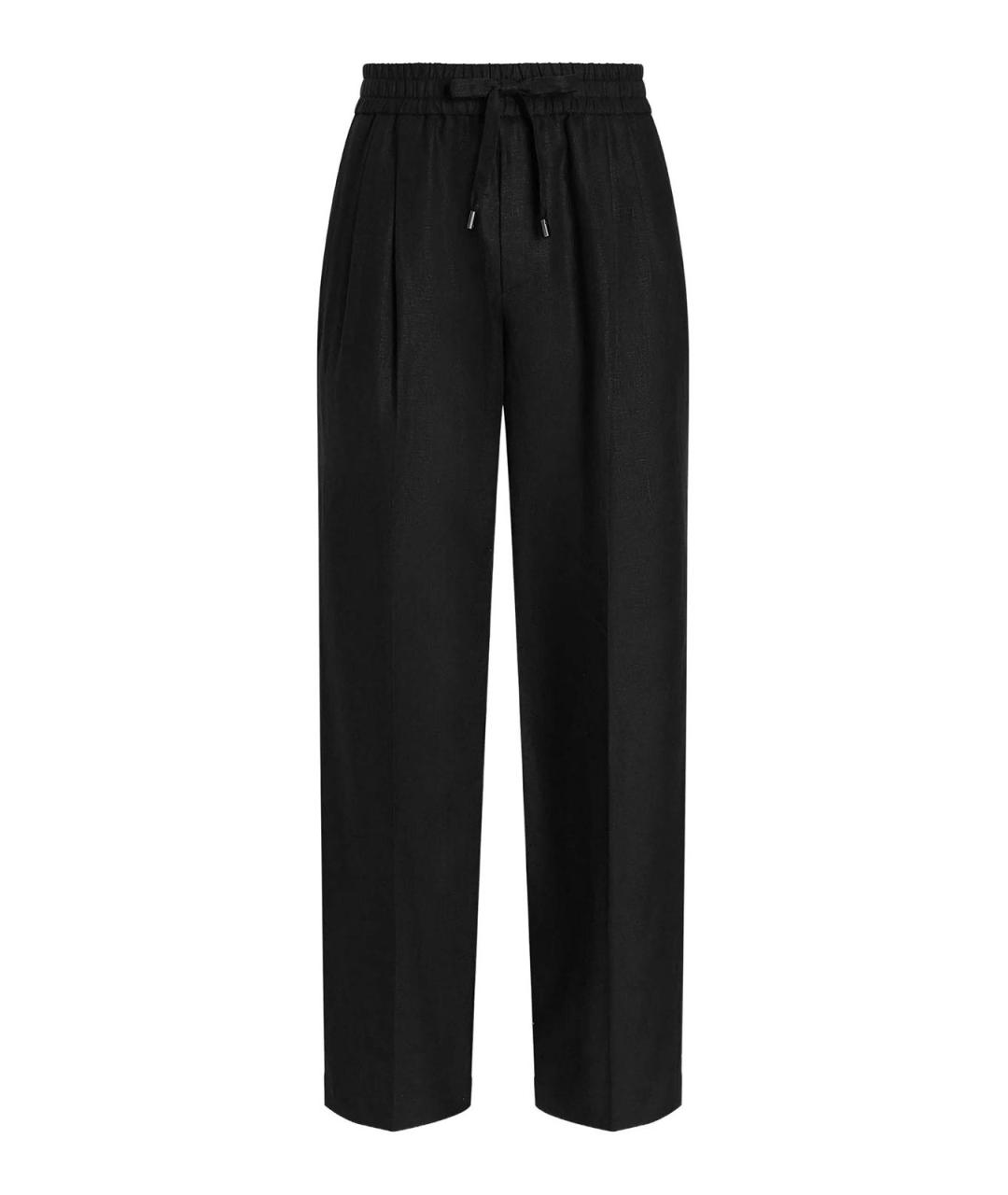 DOLCE&GABBANA Черный льняной спортивный костюм, фото 1