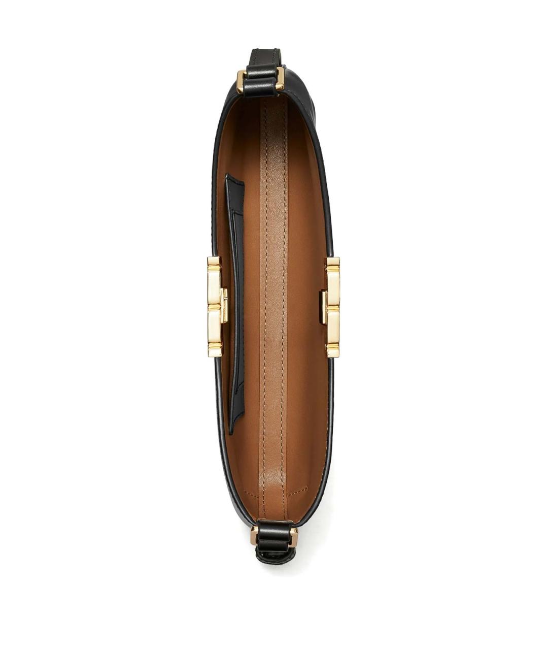 TORY BURCH Черная кожаная сумка через плечо, фото 3
