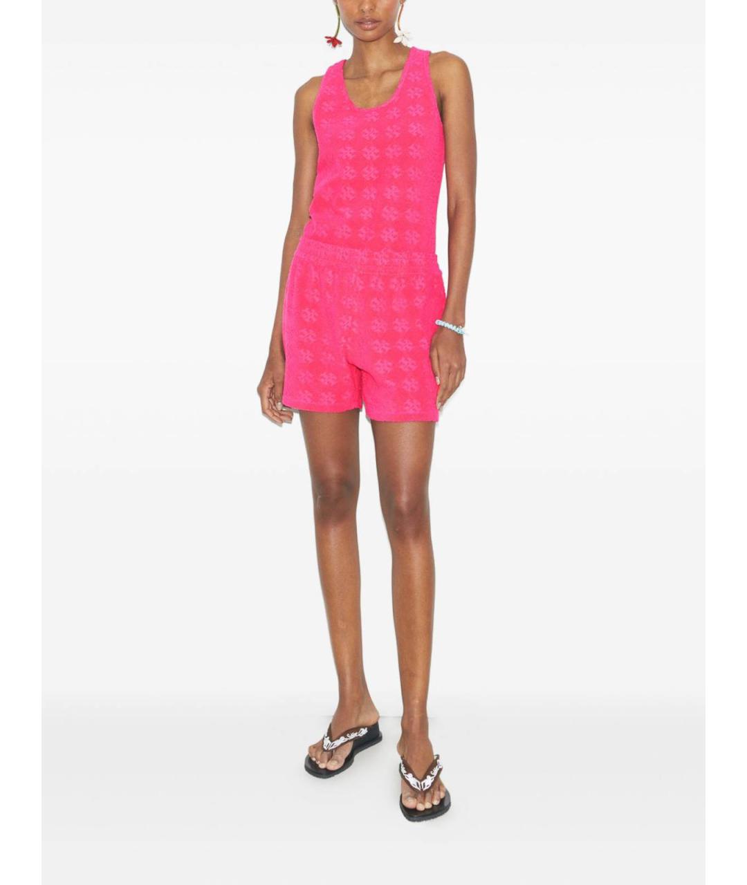 TORY BURCH Фуксия хлопковая майка, фото 2