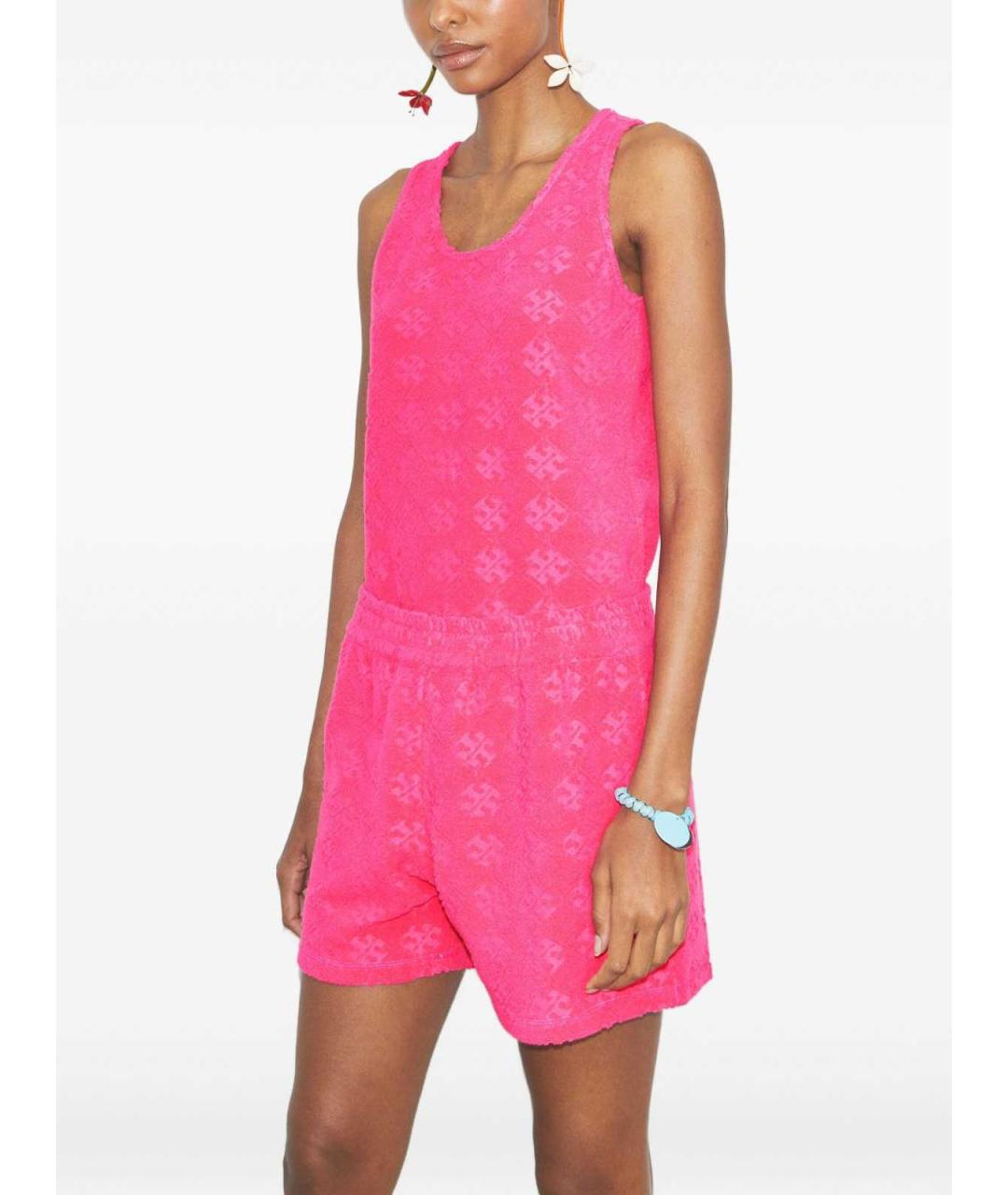 TORY BURCH Фуксия хлопковая майка, фото 3