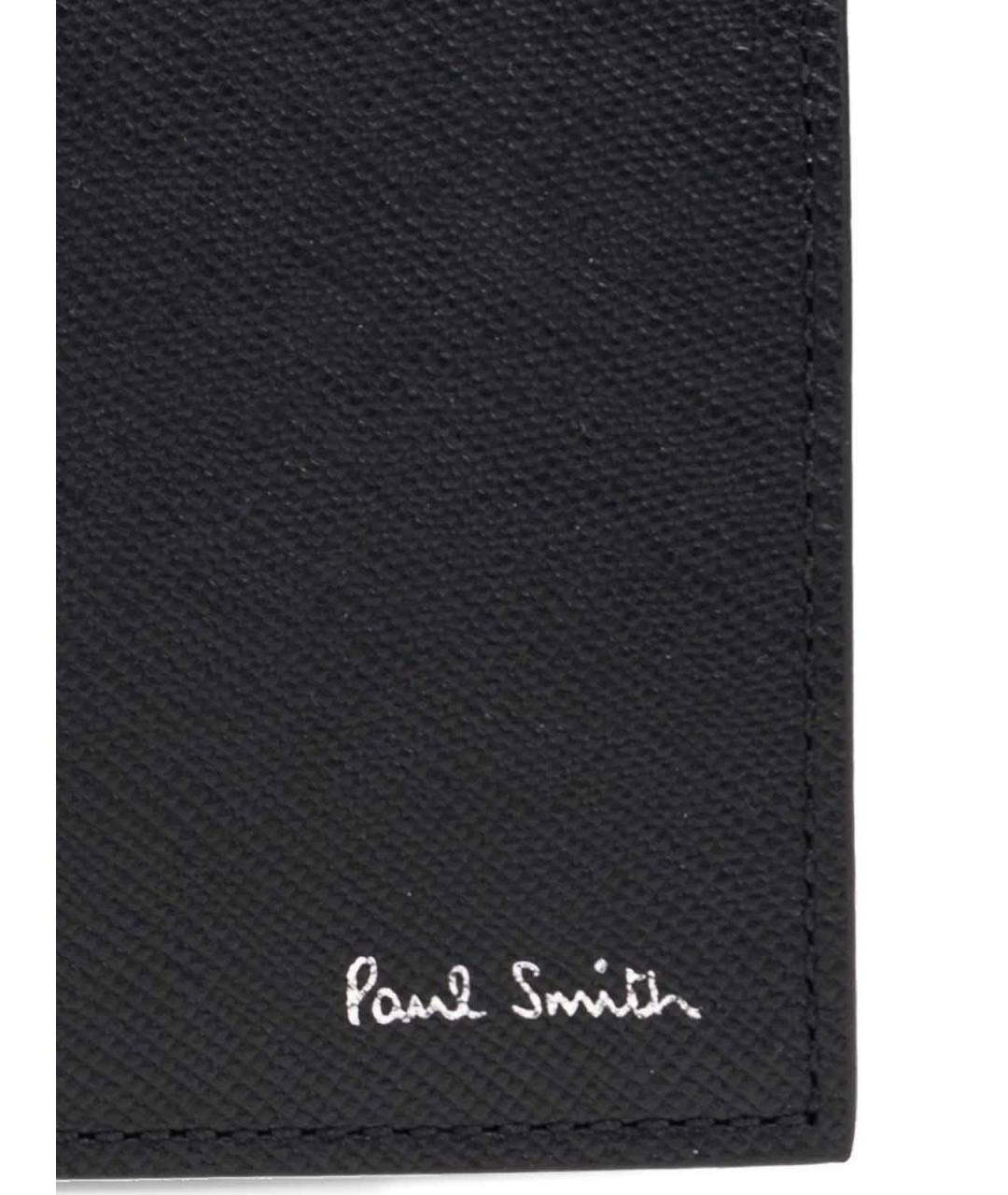 PAUL SMITH Черный кожаный кошелек, фото 2