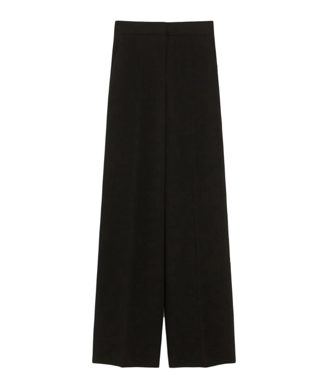 MAX MARA Темно-синие полиэстеровые брюки широкие, фото 1