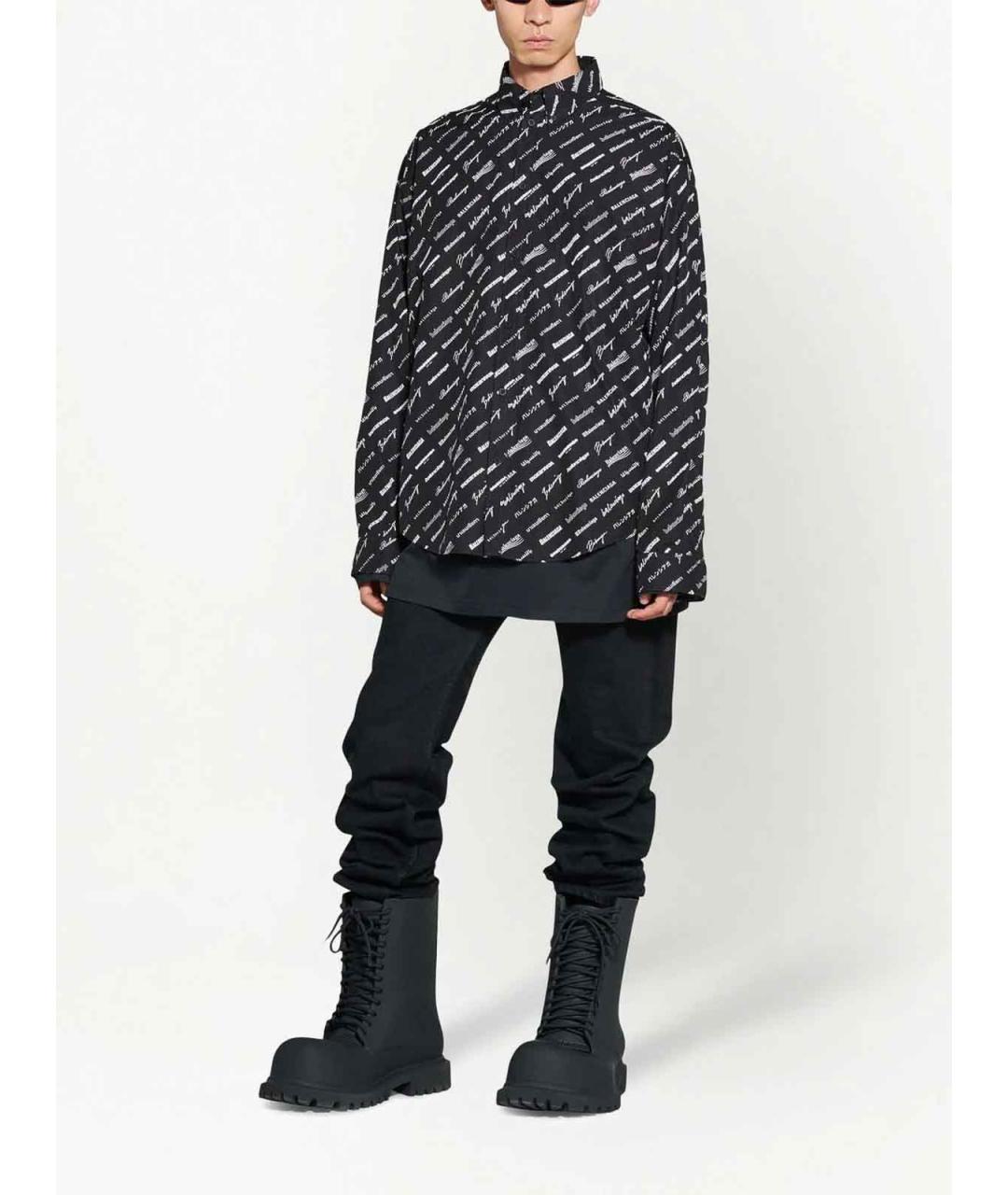 BALENCIAGA Синяя хлопковая классическая рубашка, фото 2