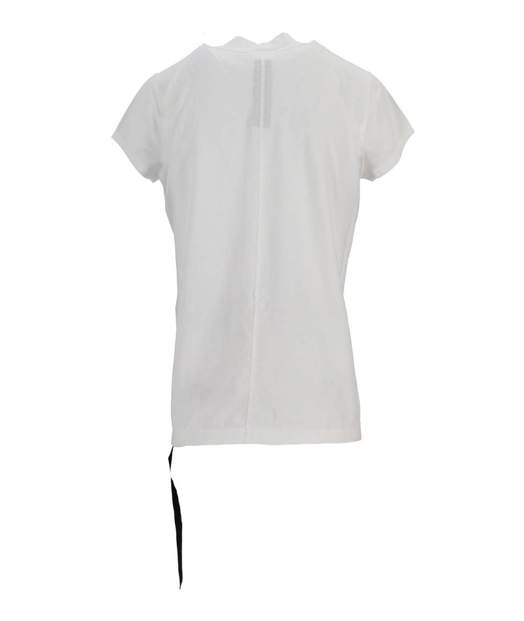 RICK OWENS Белая кожаная футболка, фото 3