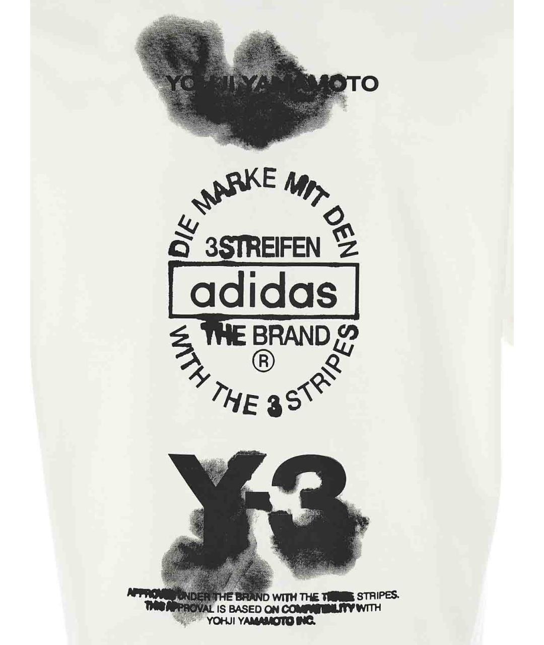 Y-3 Белая хлопковая футболка, фото 4