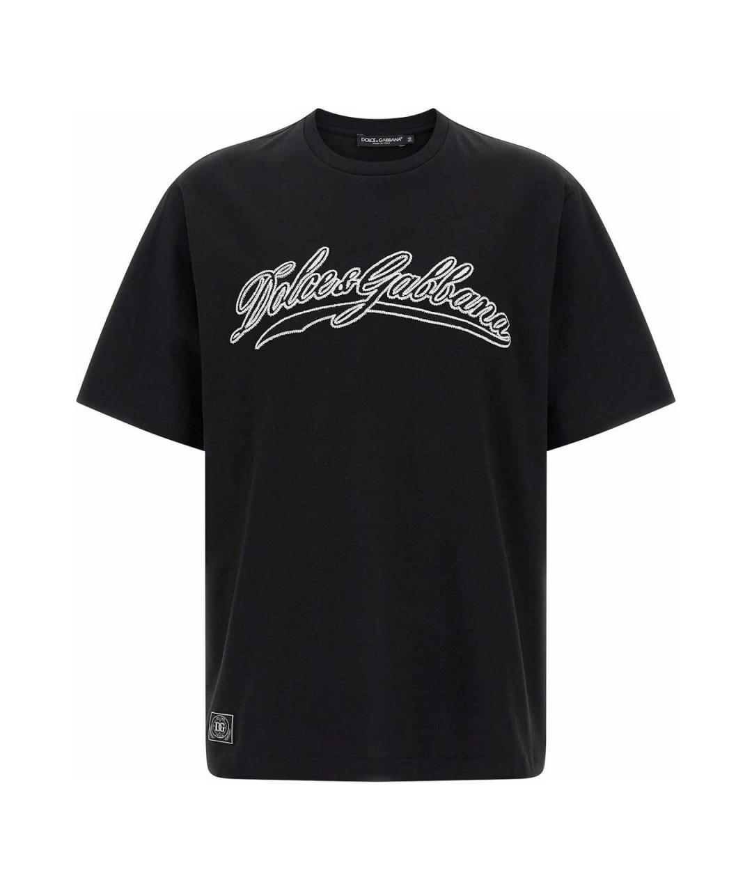 DOLCE&GABBANA Черная хлопковая футболка, фото 1