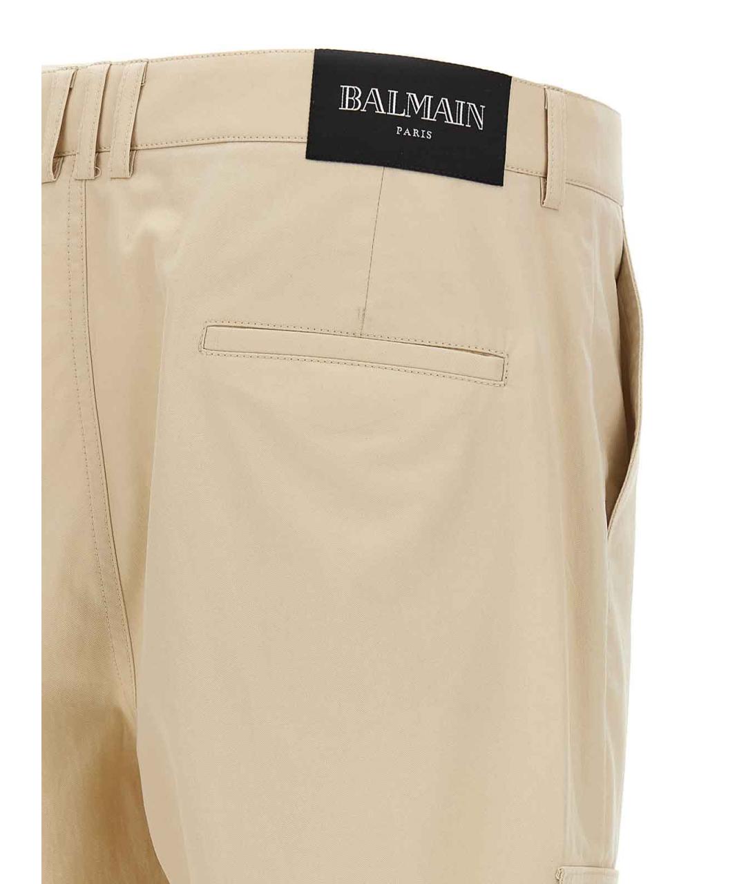 BALMAIN Бежевые повседневные брюки, фото 4