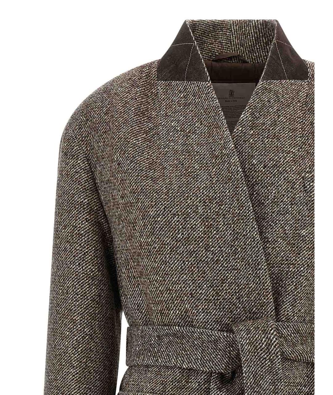 BRUNELLO CUCINELLI Коричневая парка, фото 3