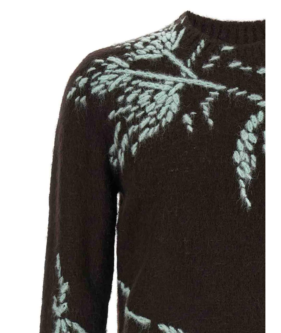 DRIES VAN NOTEN Коричневый шерстяной джемпер / свитер, фото 3