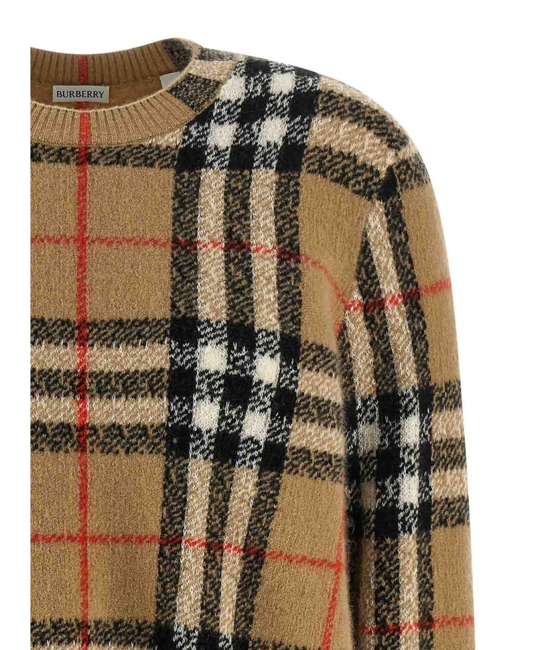 BURBERRY Бежевый кашемировый джемпер / свитер, фото 3