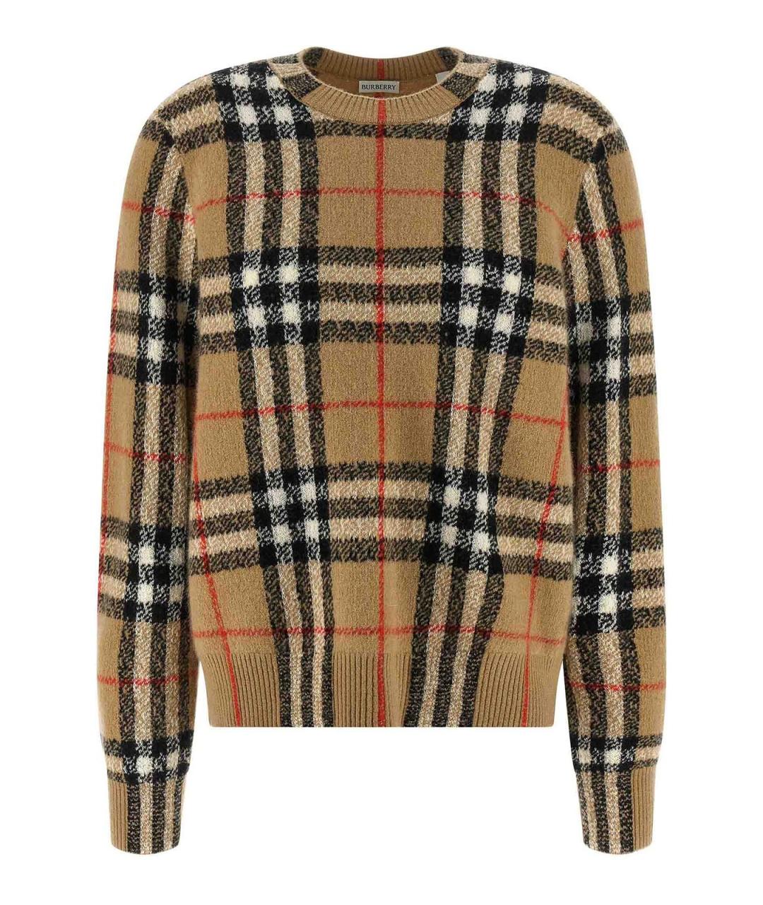BURBERRY Бежевый кашемировый джемпер / свитер, фото 1
