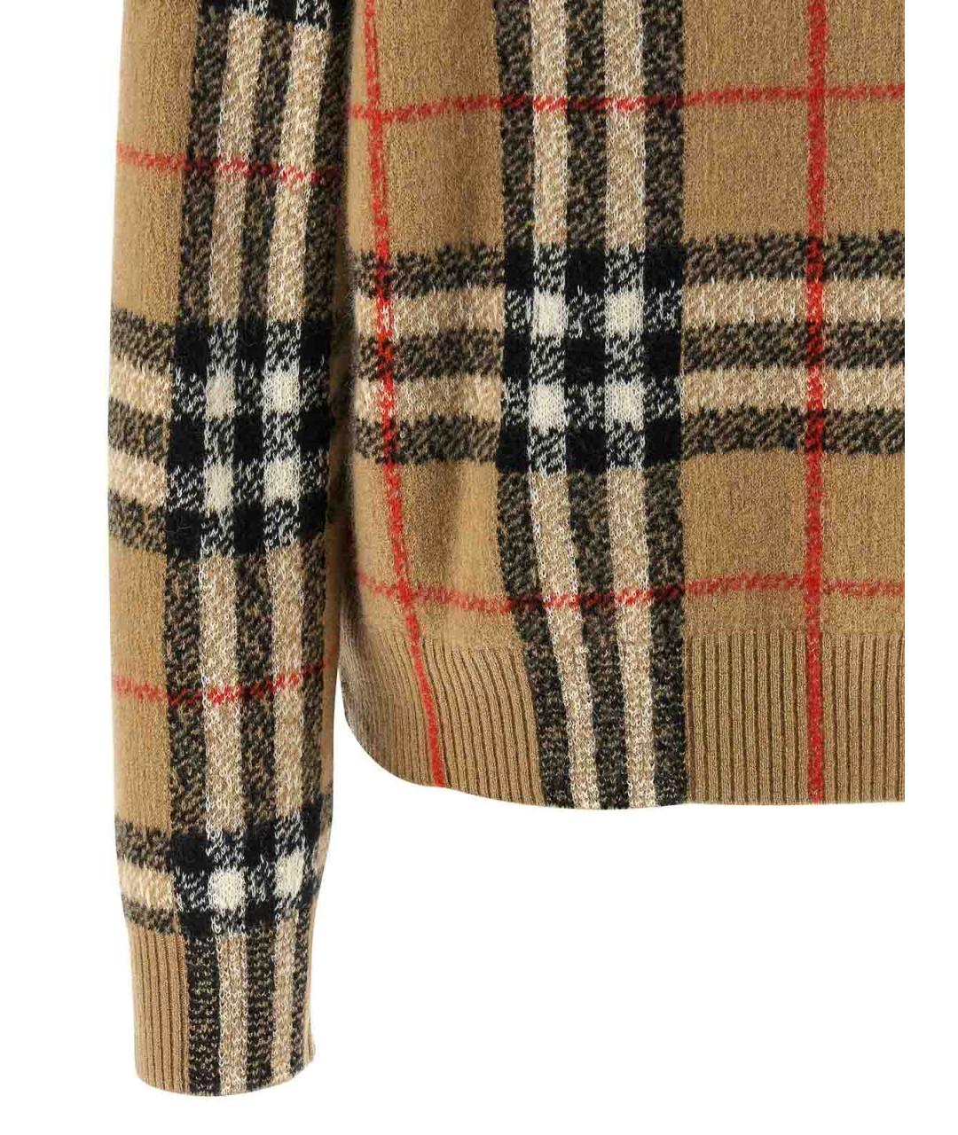 BURBERRY Бежевый кашемировый джемпер / свитер, фото 4