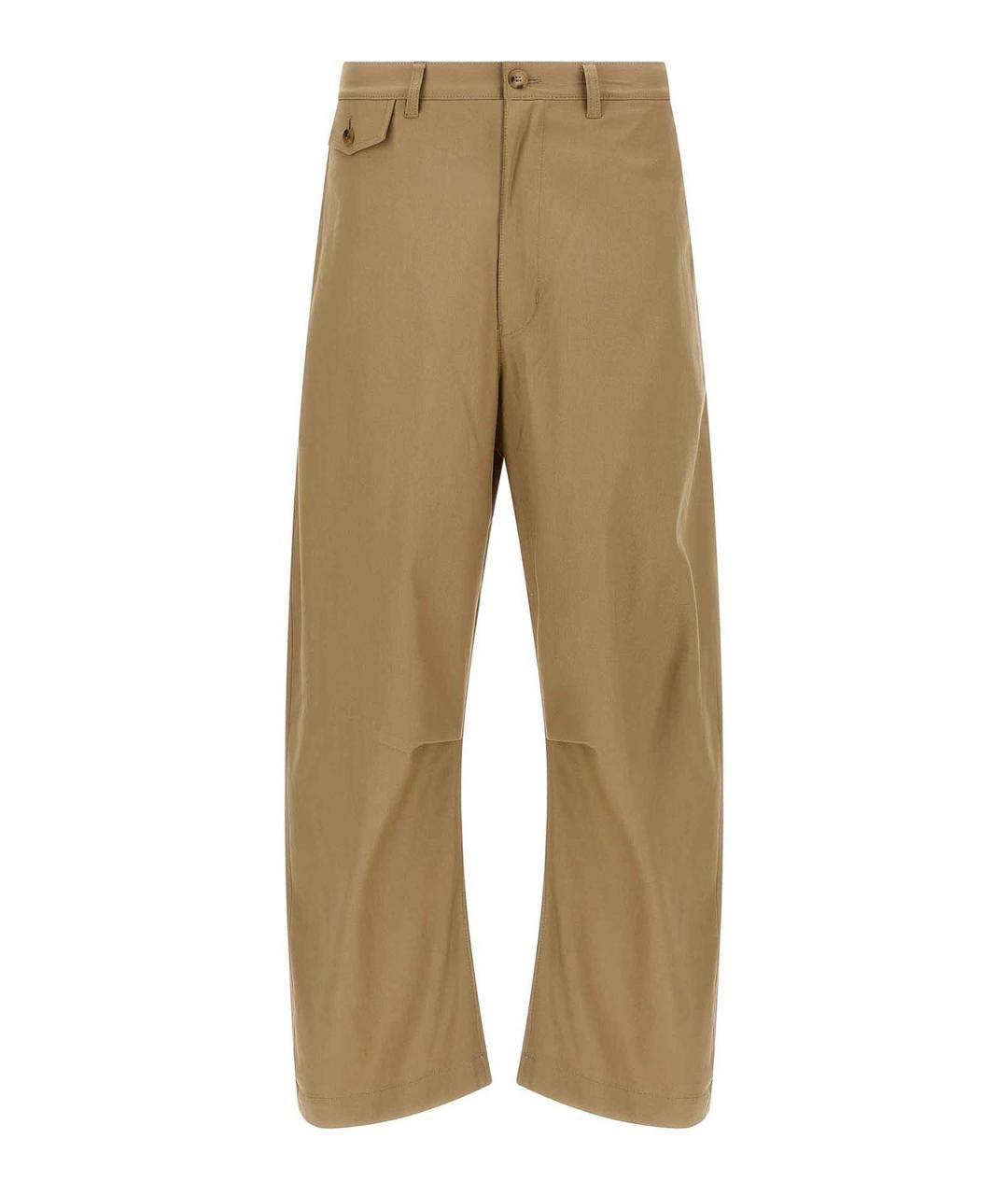COMME DES GARÇONS HOMME PLUS Бежевые хлопковые повседневные брюки, фото 1