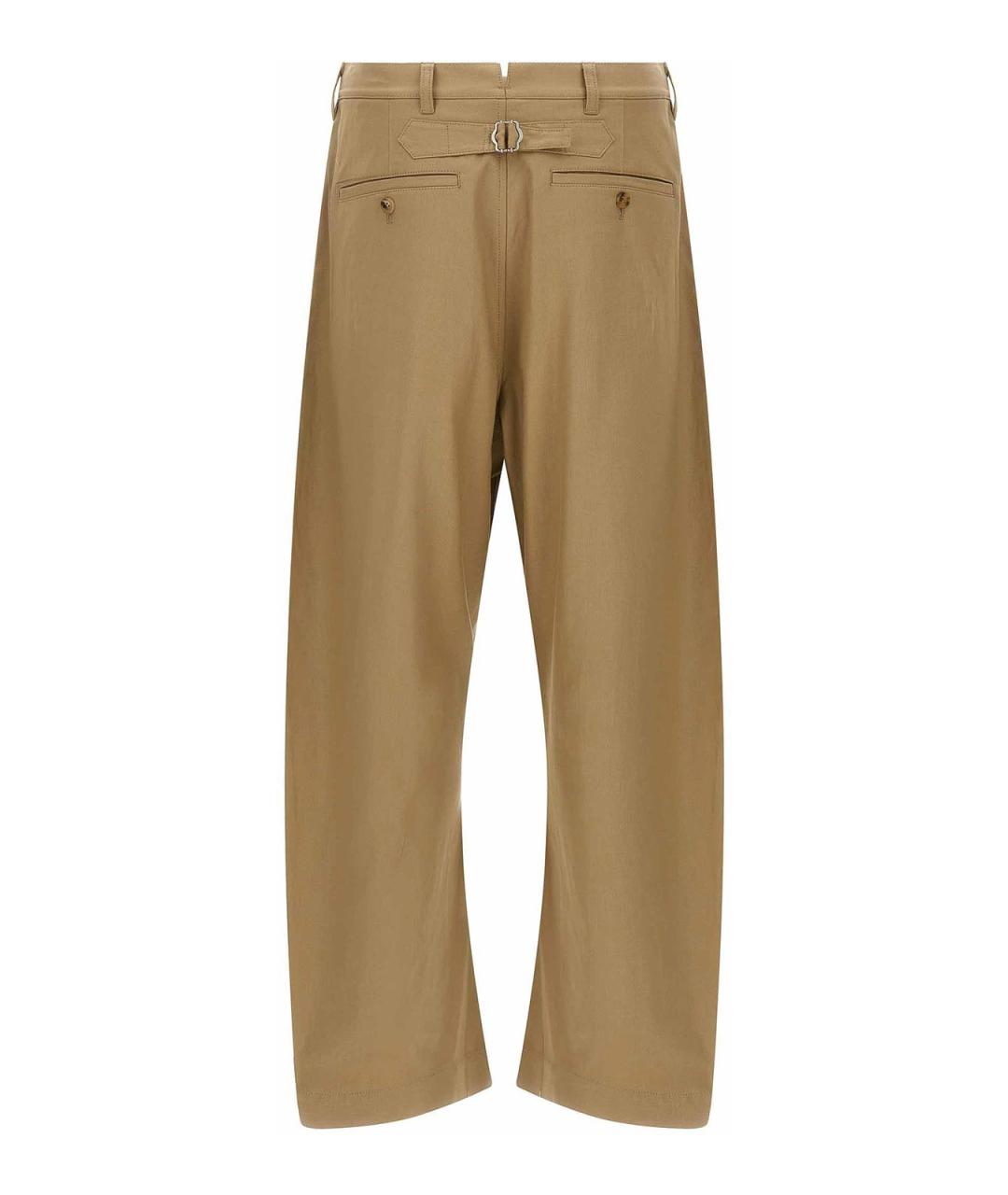 COMME DES GARÇONS HOMME PLUS Бежевые хлопковые повседневные брюки, фото 2
