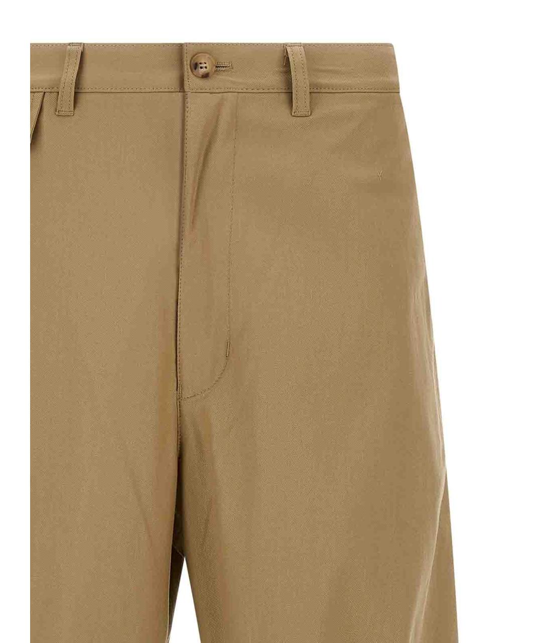 COMME DES GARÇONS HOMME PLUS Бежевые хлопковые повседневные брюки, фото 3