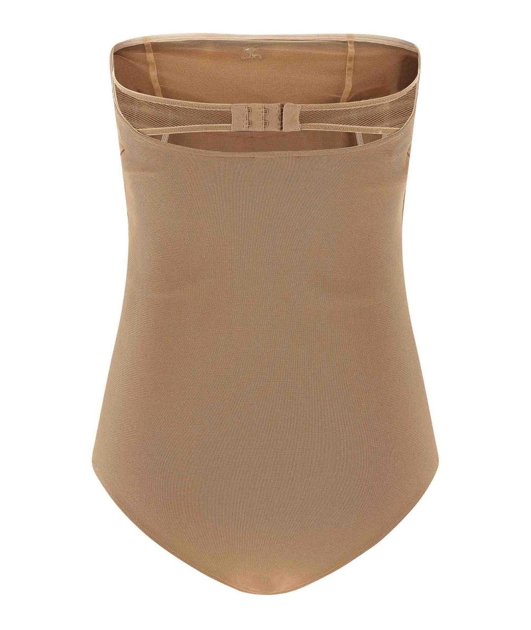 COURREGES Бежевое вискозное боди, фото 2