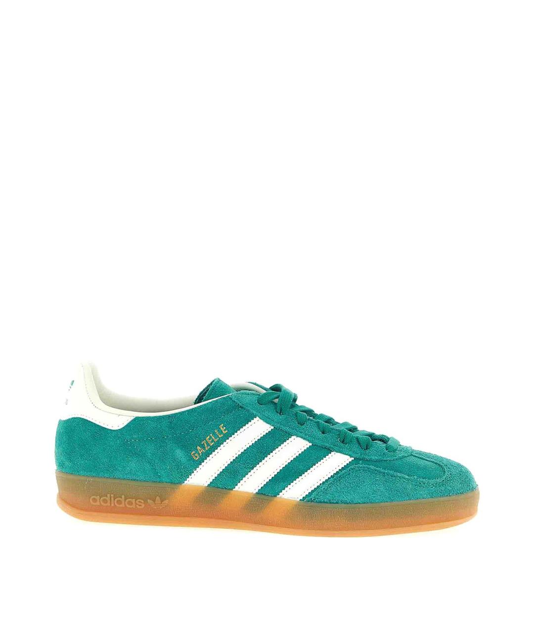 ADIDAS Зеленые замшевые низкие кроссовки / кеды, фото 1