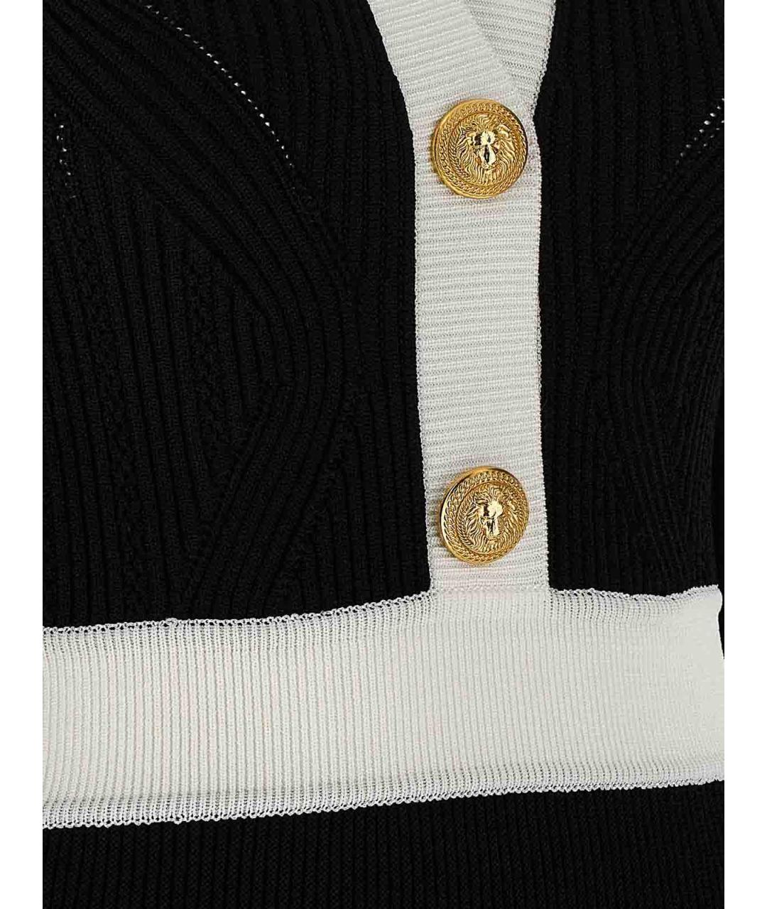 BALMAIN Черное вискозное повседневное платье, фото 4