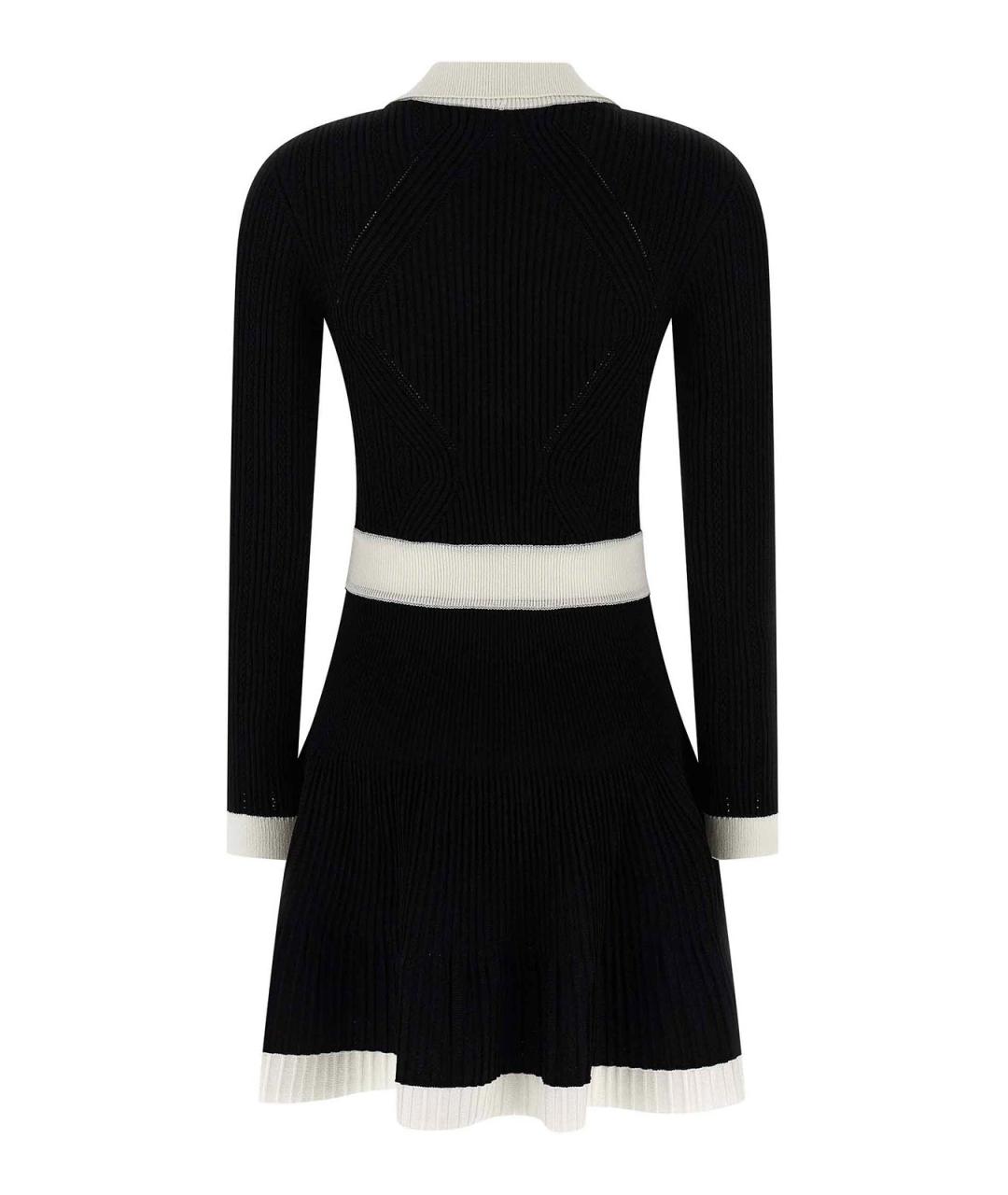 BALMAIN Черное вискозное повседневное платье, фото 2