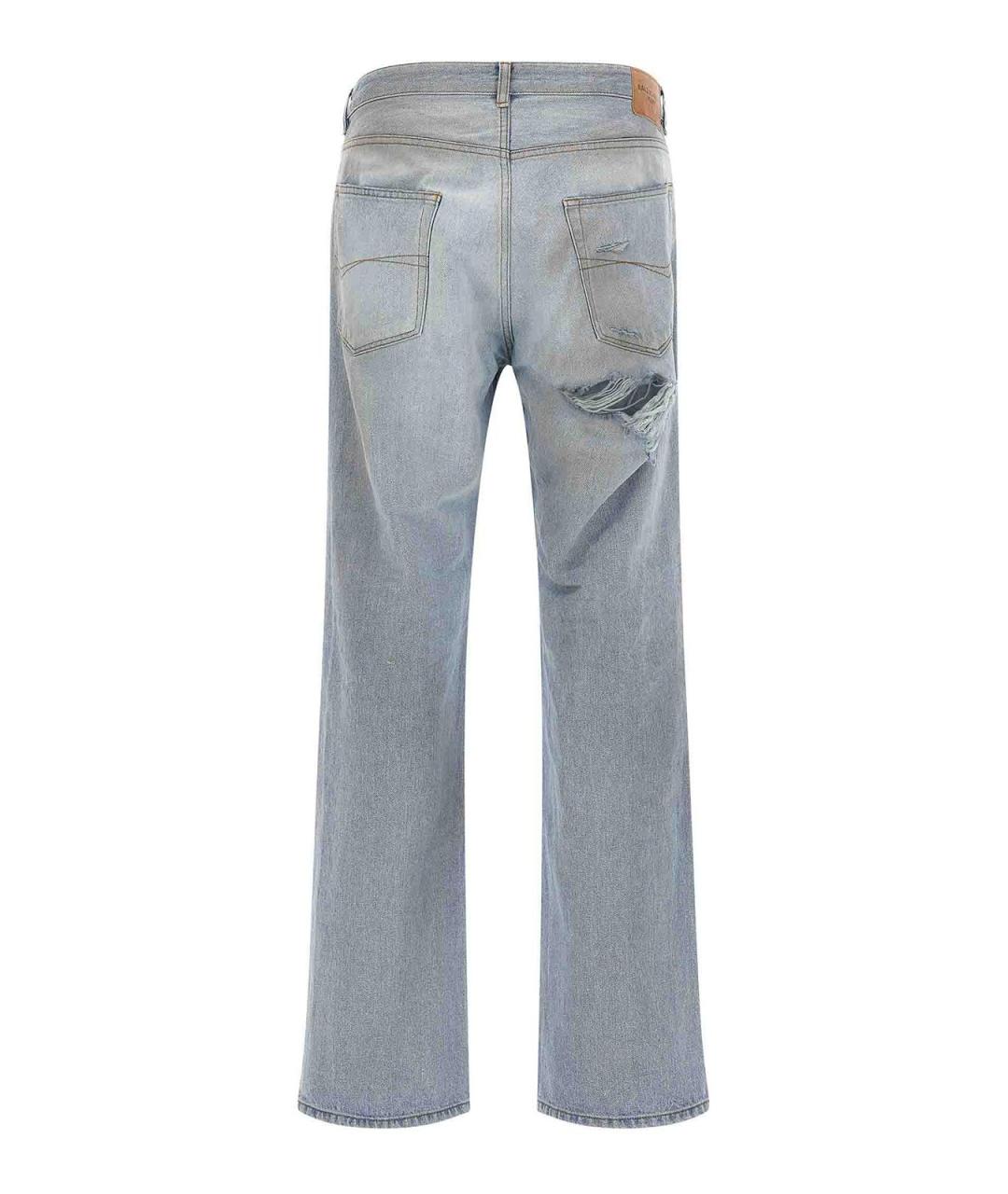 BALENCIAGA Голубые хлопковые джинсы, фото 2