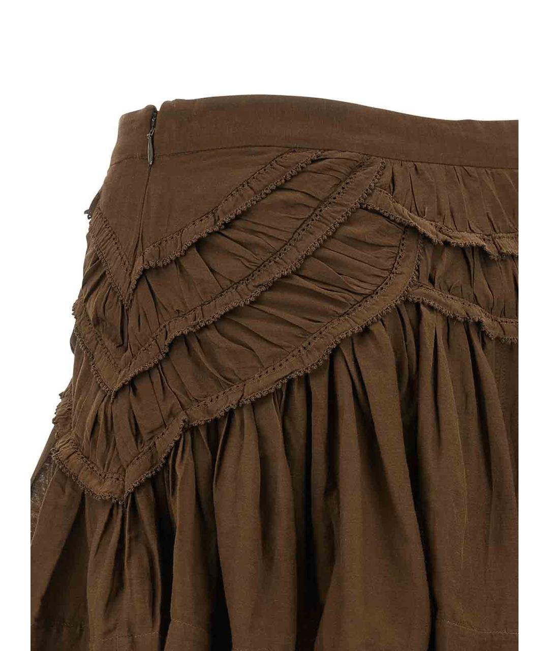 ISABEL MARANT Зеленая хлопковая юбка миди, фото 4