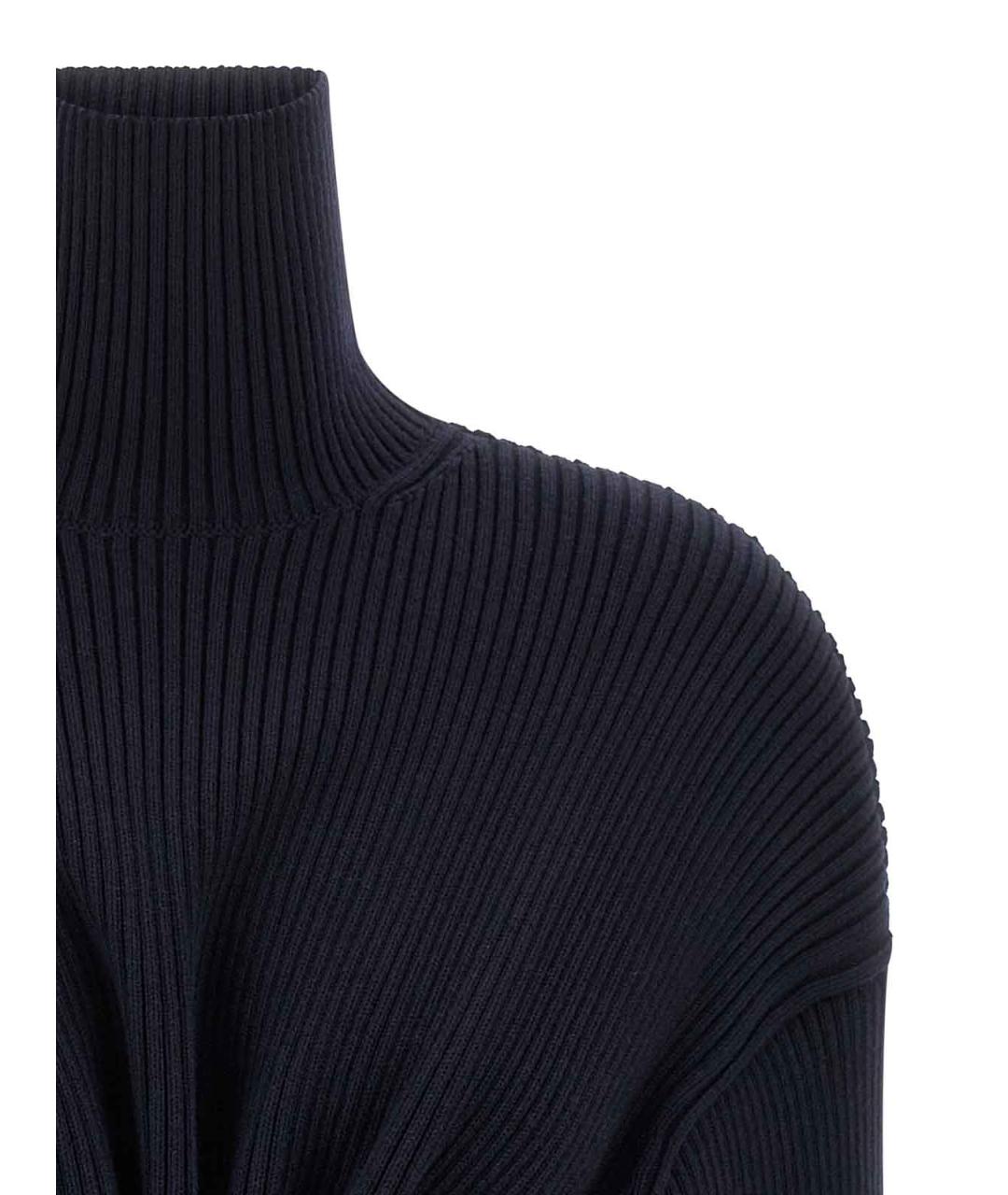 BALENCIAGA Темно-синее шерстяное повседневное платье, фото 3