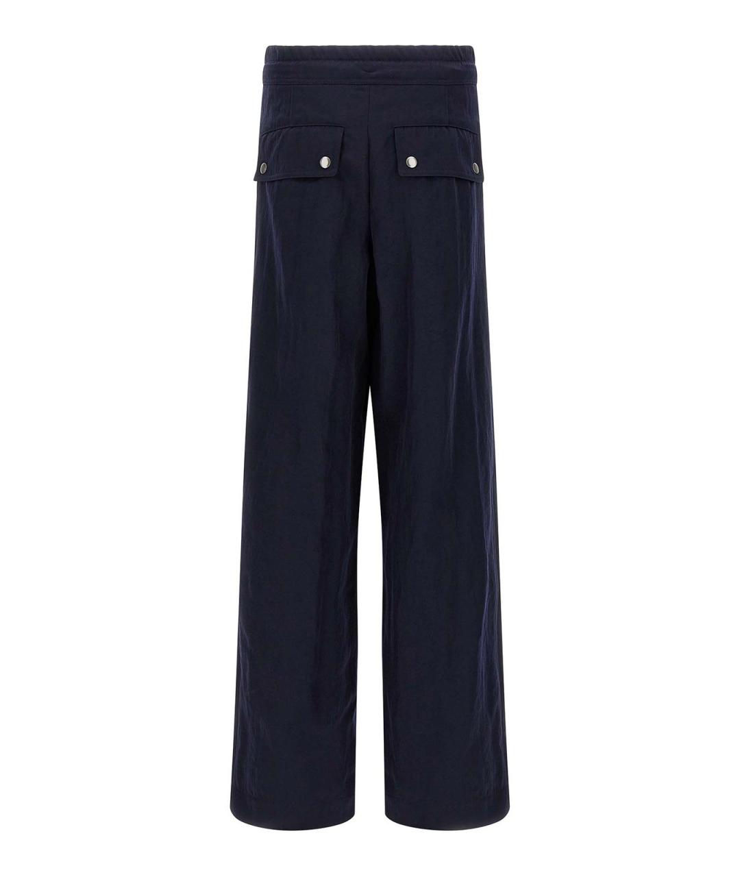 DRIES VAN NOTEN Синие полиамидовые повседневные брюки, фото 2