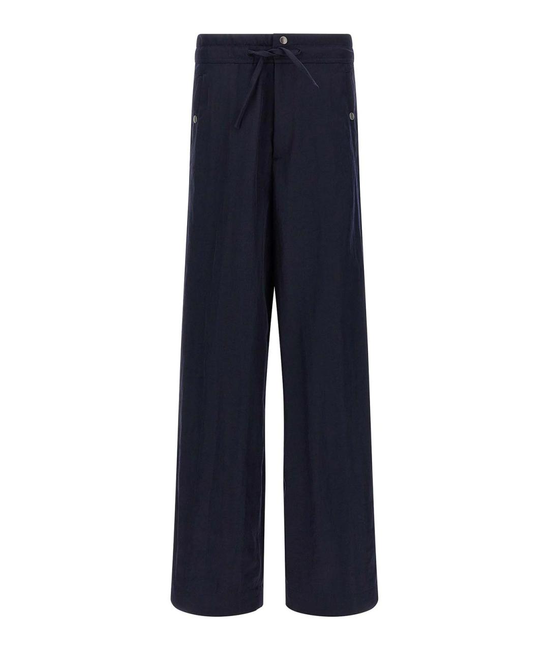 DRIES VAN NOTEN Синие полиамидовые повседневные брюки, фото 1