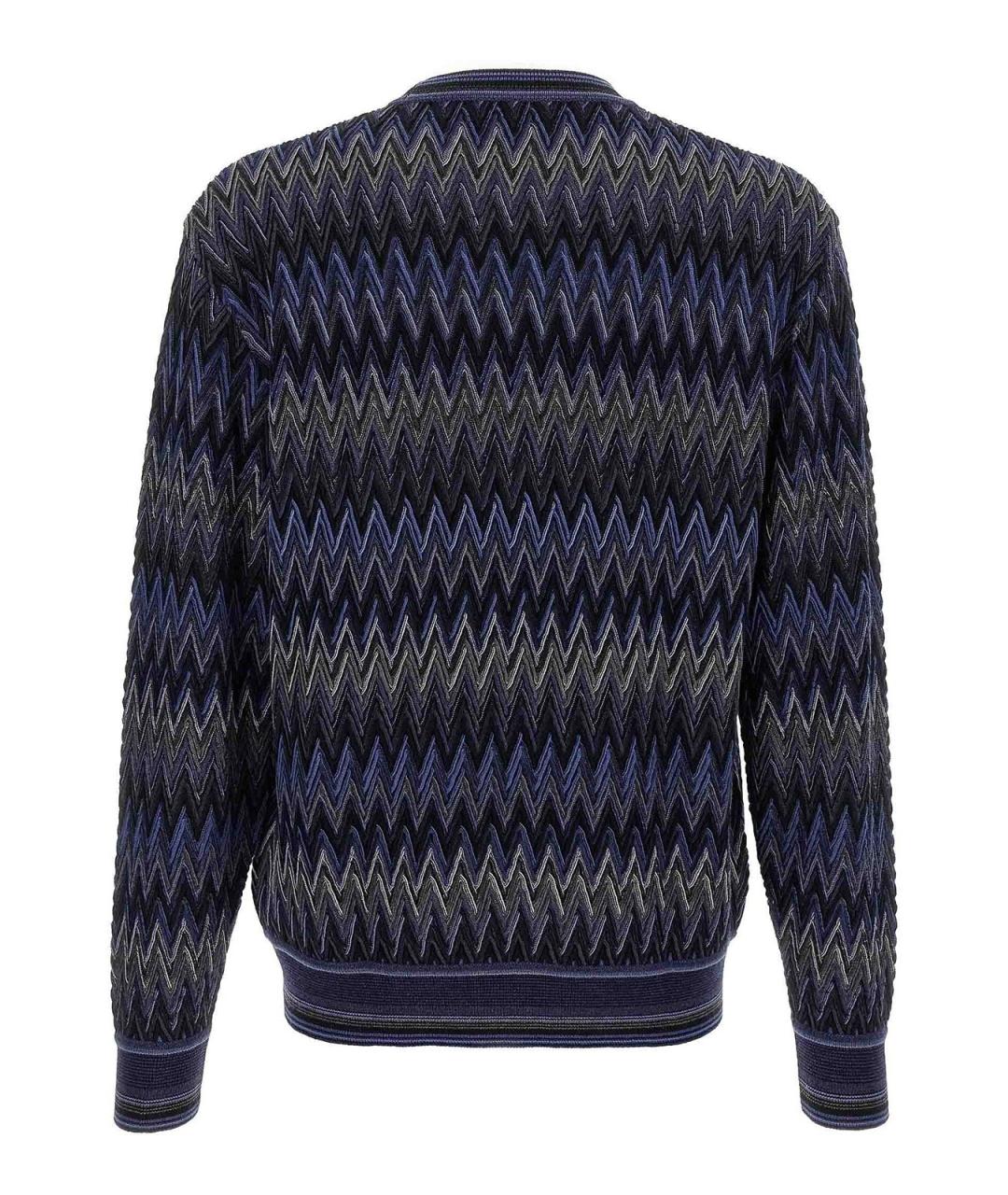 MISSONI Темно-синий шерстяной джемпер / свитер, фото 2