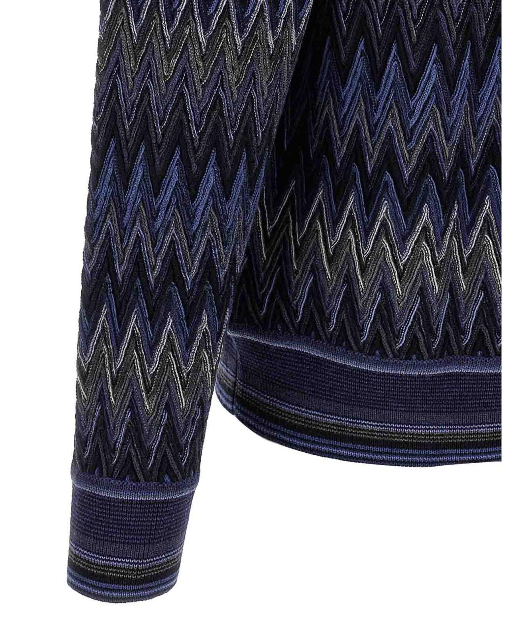 MISSONI Темно-синий шерстяной джемпер / свитер, фото 4