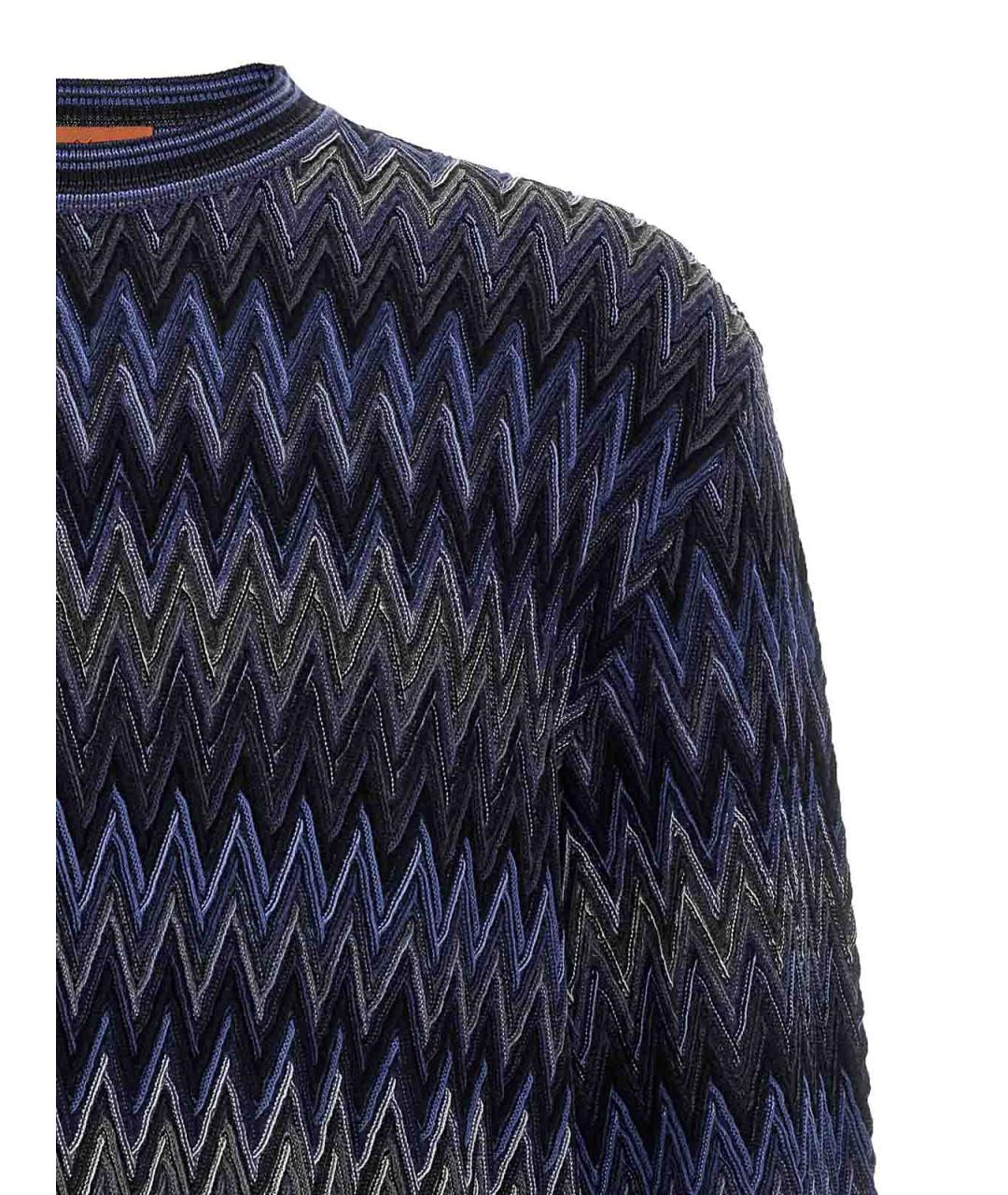 MISSONI Темно-синий шерстяной джемпер / свитер, фото 3