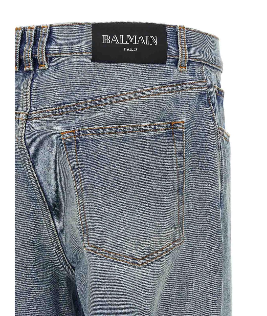 BALMAIN Синие хлопковые джинсы, фото 4
